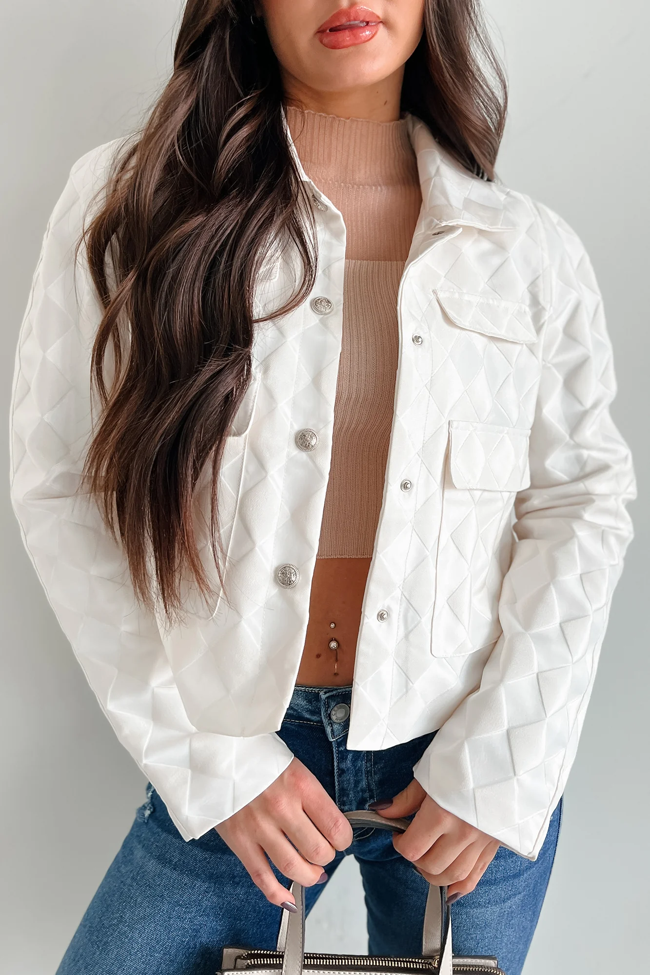 Moving Pawns Woven Checker Jacket (Off White) - Image 10