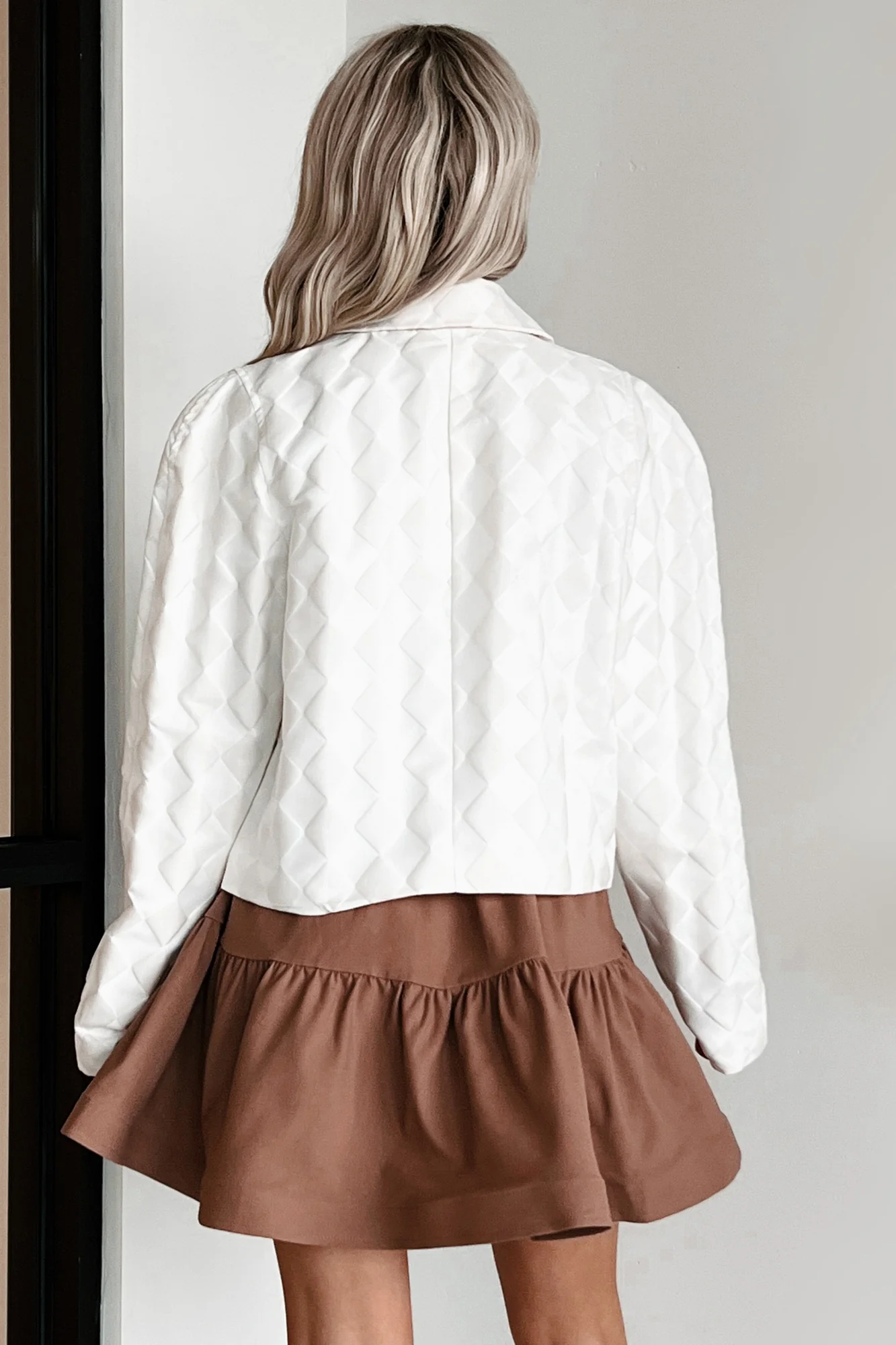 Moving Pawns Woven Checker Jacket (Off White) - Image 9