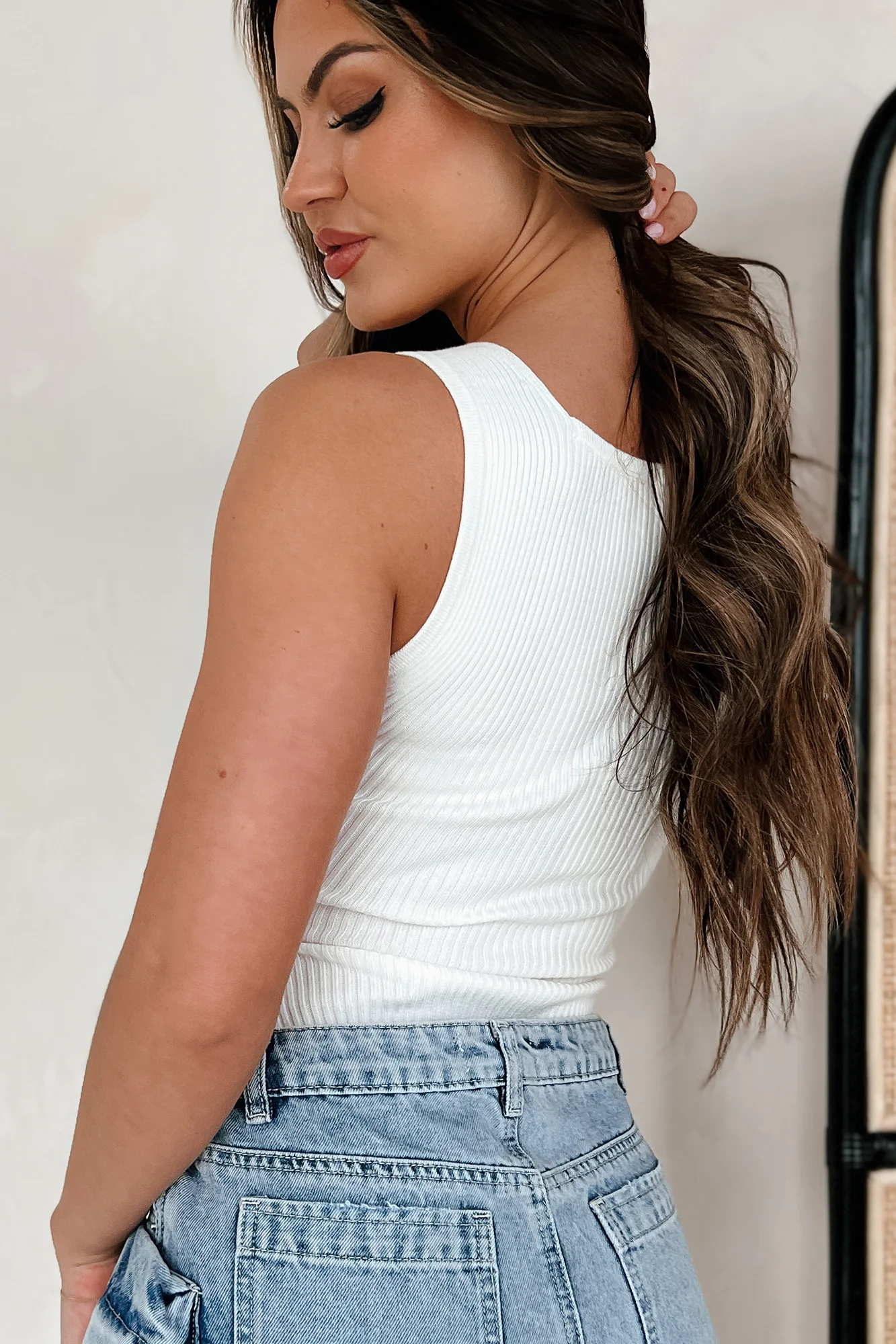 My Humble Opinion Wrap-Front Sweater Bodysuit (Ivory) - Image 4