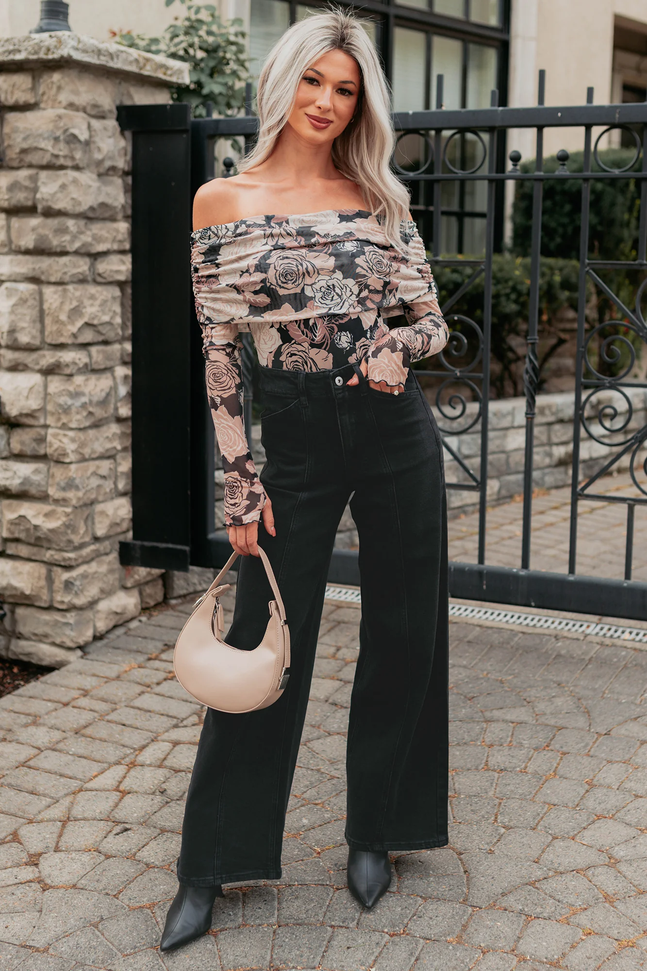 Nelson High Rise Wide Leg Mica Denim Jeans (Black) - Image 6