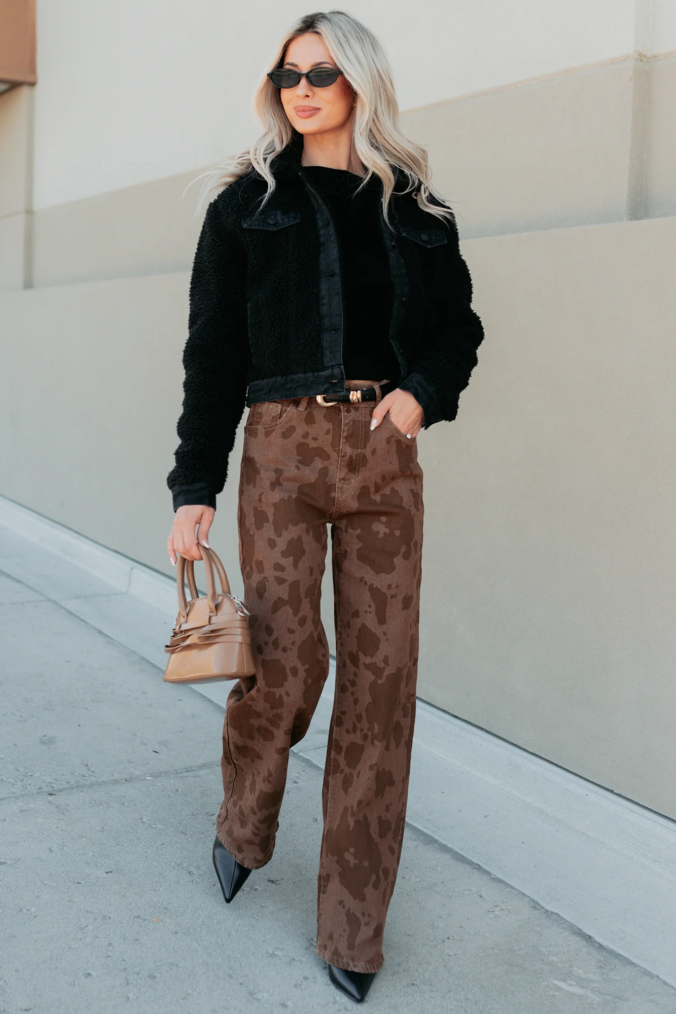 No Worries Here Sherpa Crop Kancan Jacket (Black) - Image 14