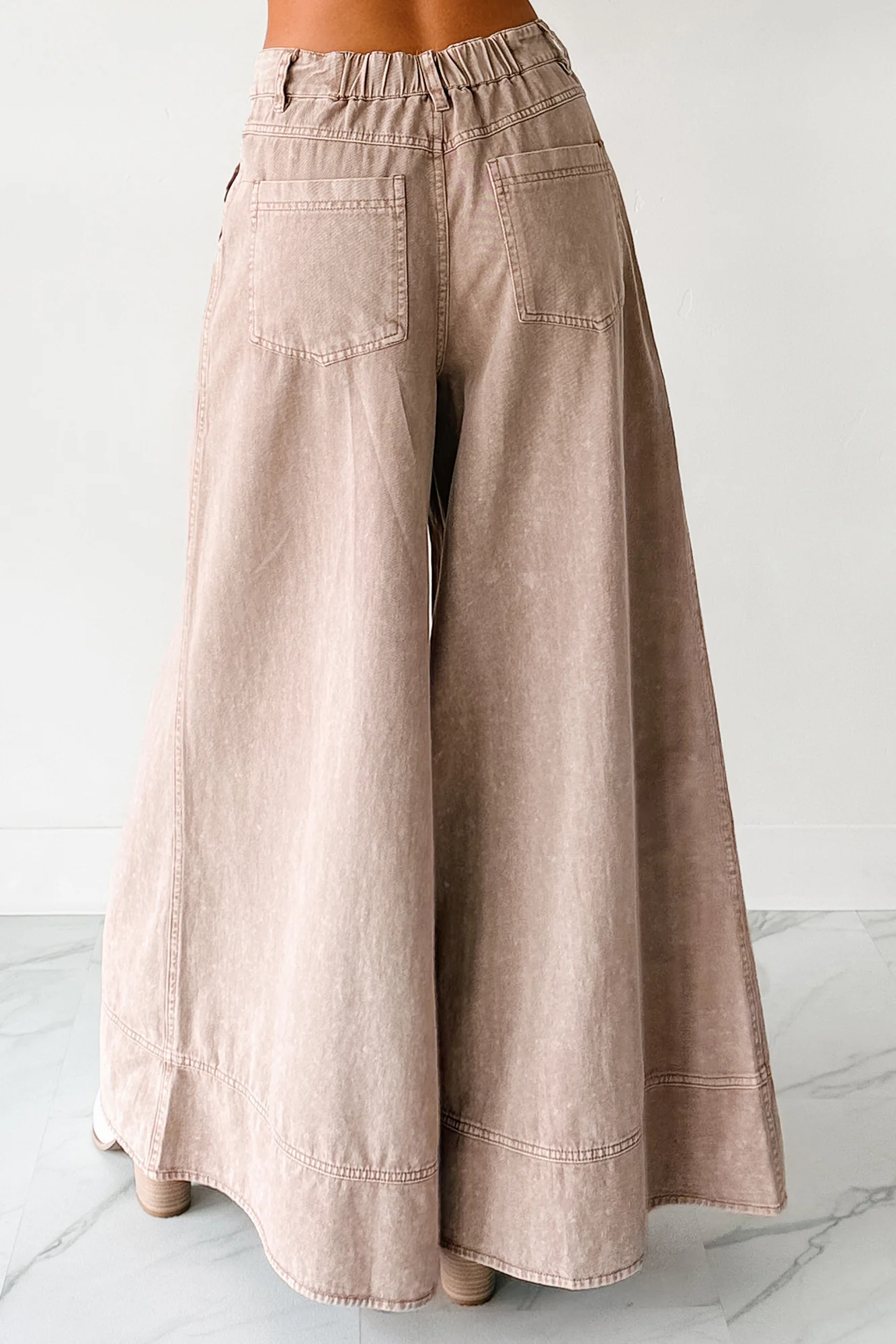 Norris Ultra Wide Leg Mustard Seed Jeans (Mocha Mousse) - Image 5