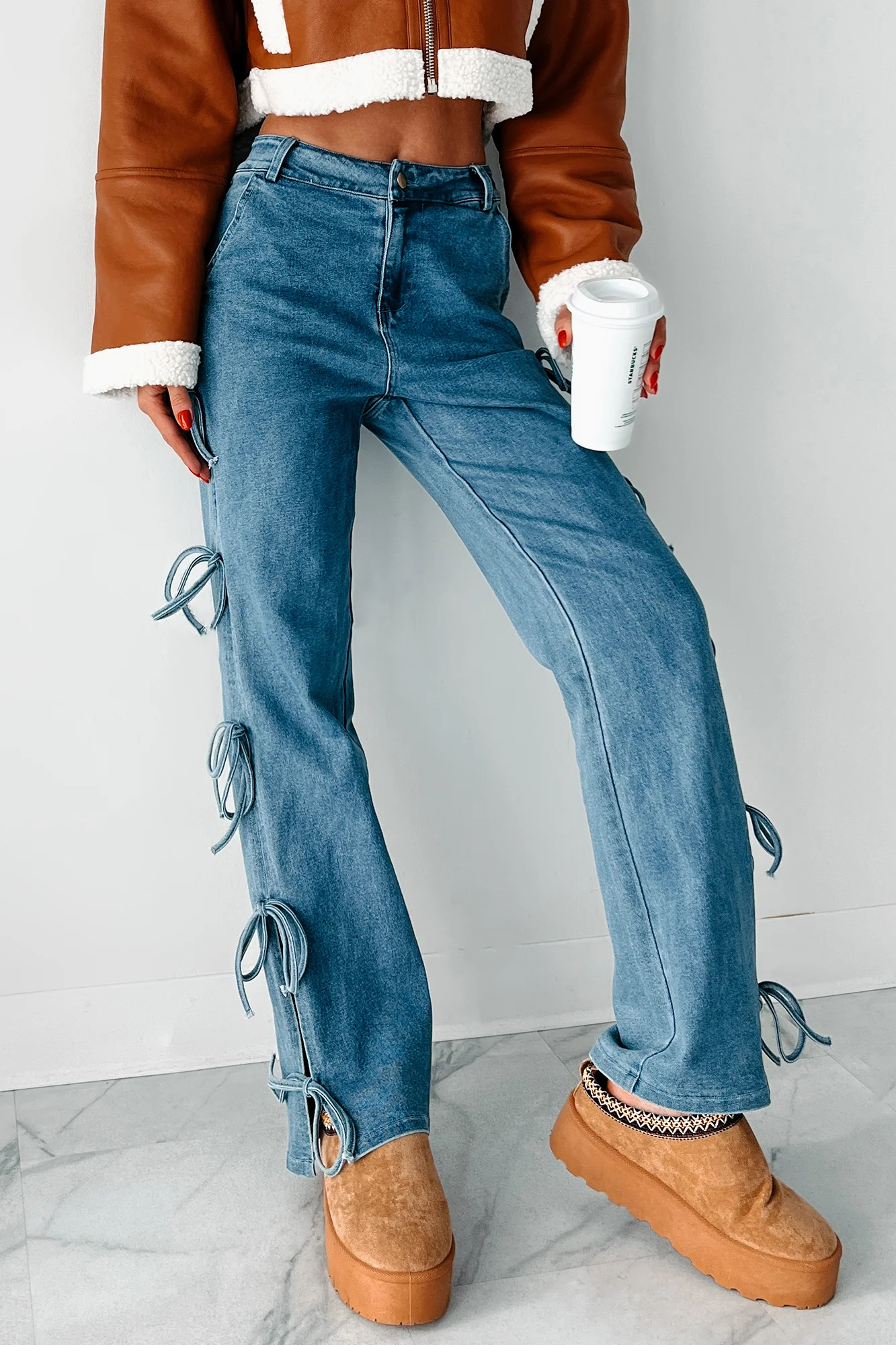 Nothing Casual Bow Tie Straight Jean (Denim) - Image 12