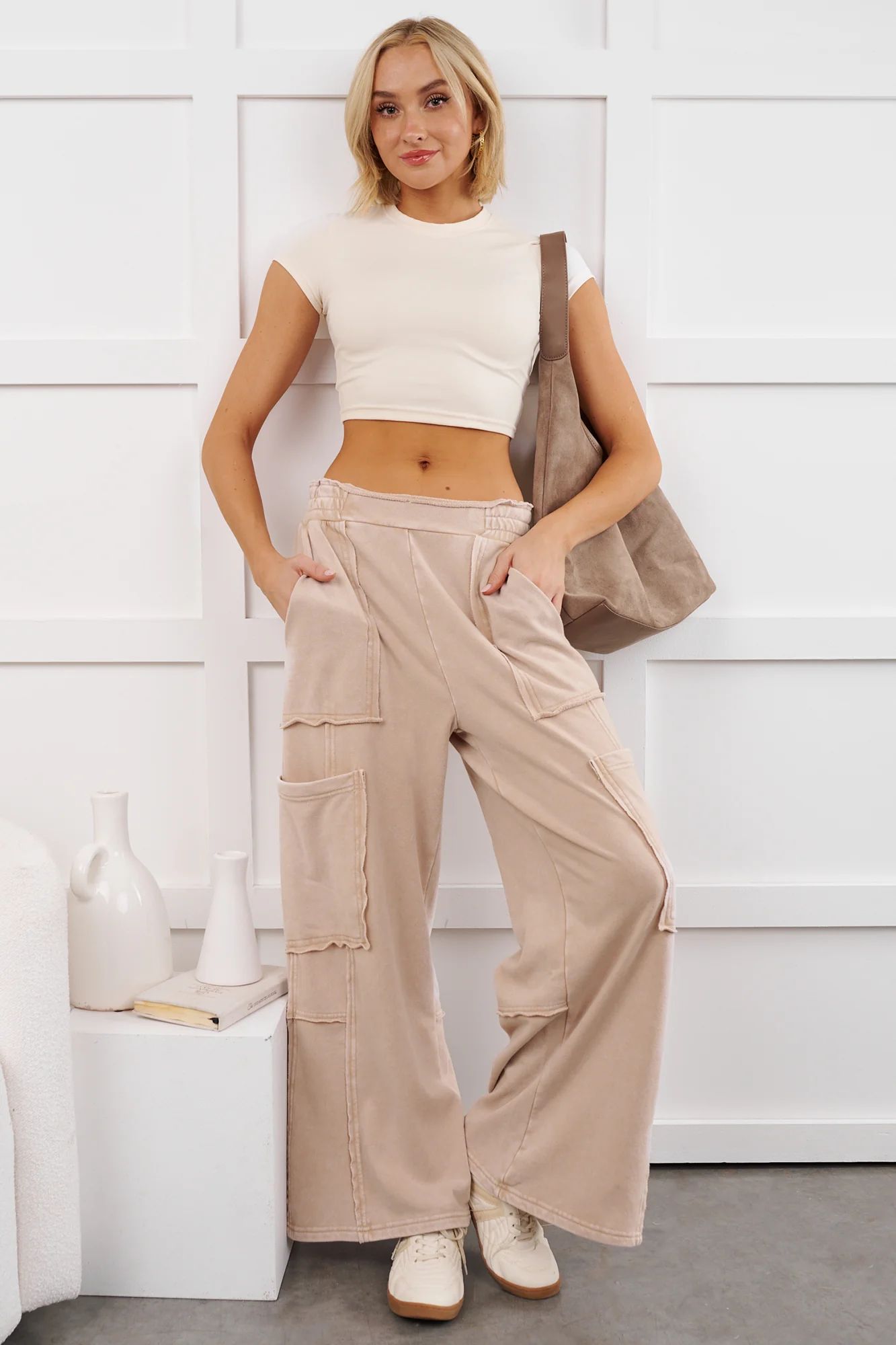 Off The Hook Short Sleeve Crop Top (Matte Pearl) - Image 10