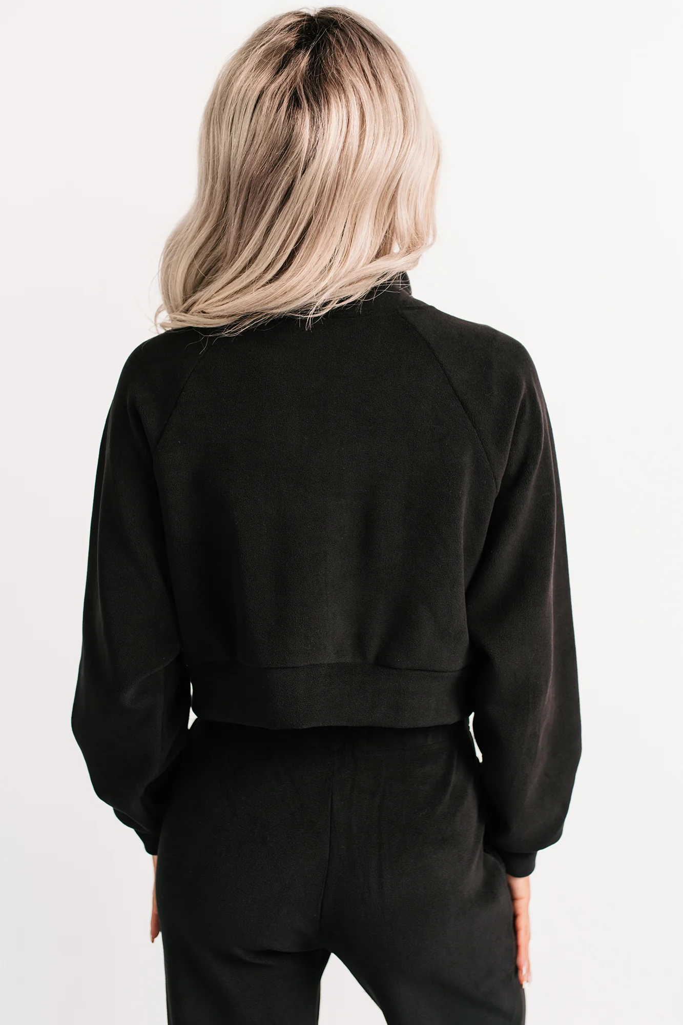On The Field Fleece High Neck Track Jacket (Black) - Image 4