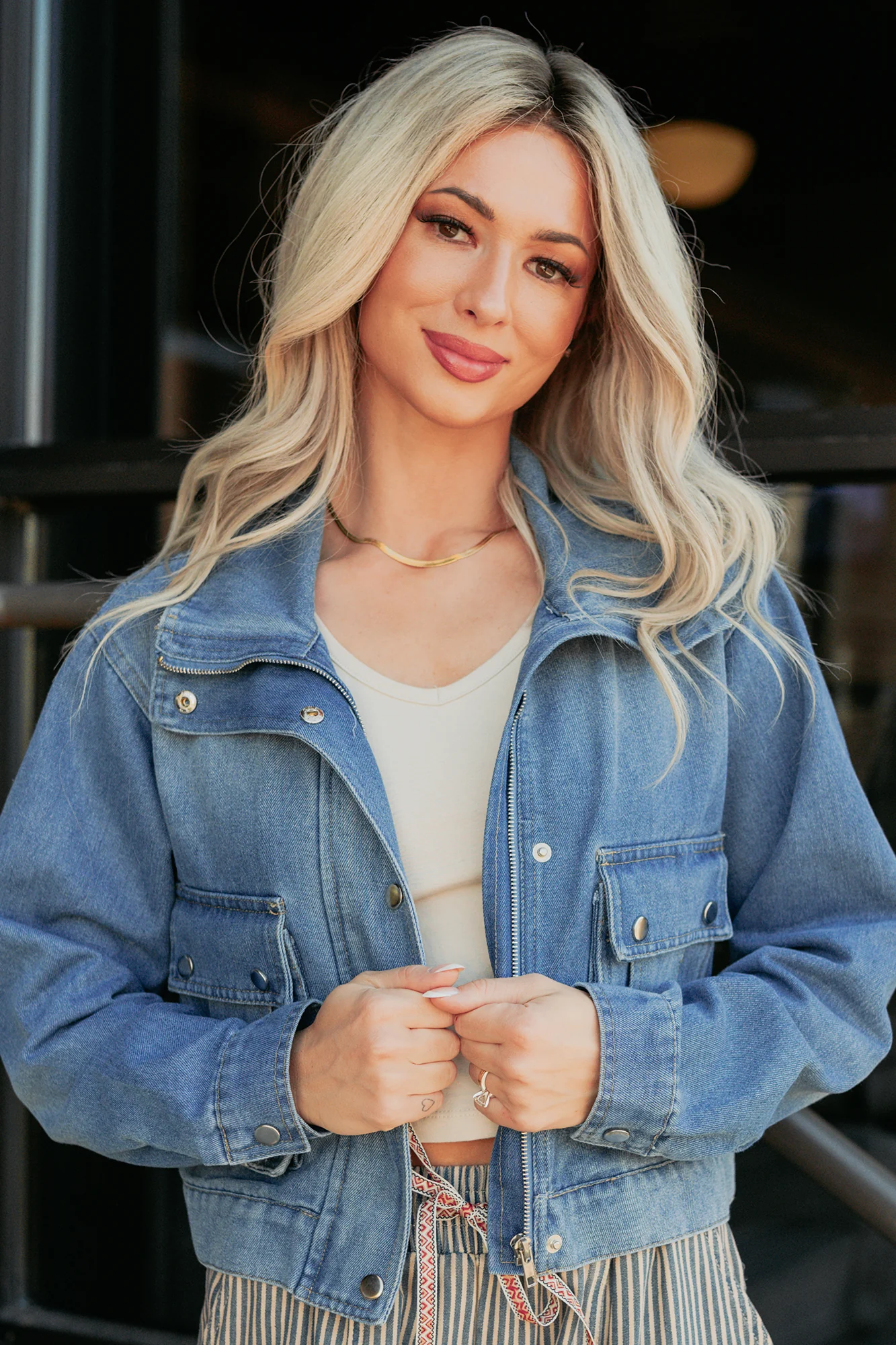 Open Days Denim Cargo Jacket (Medium) - Image 6