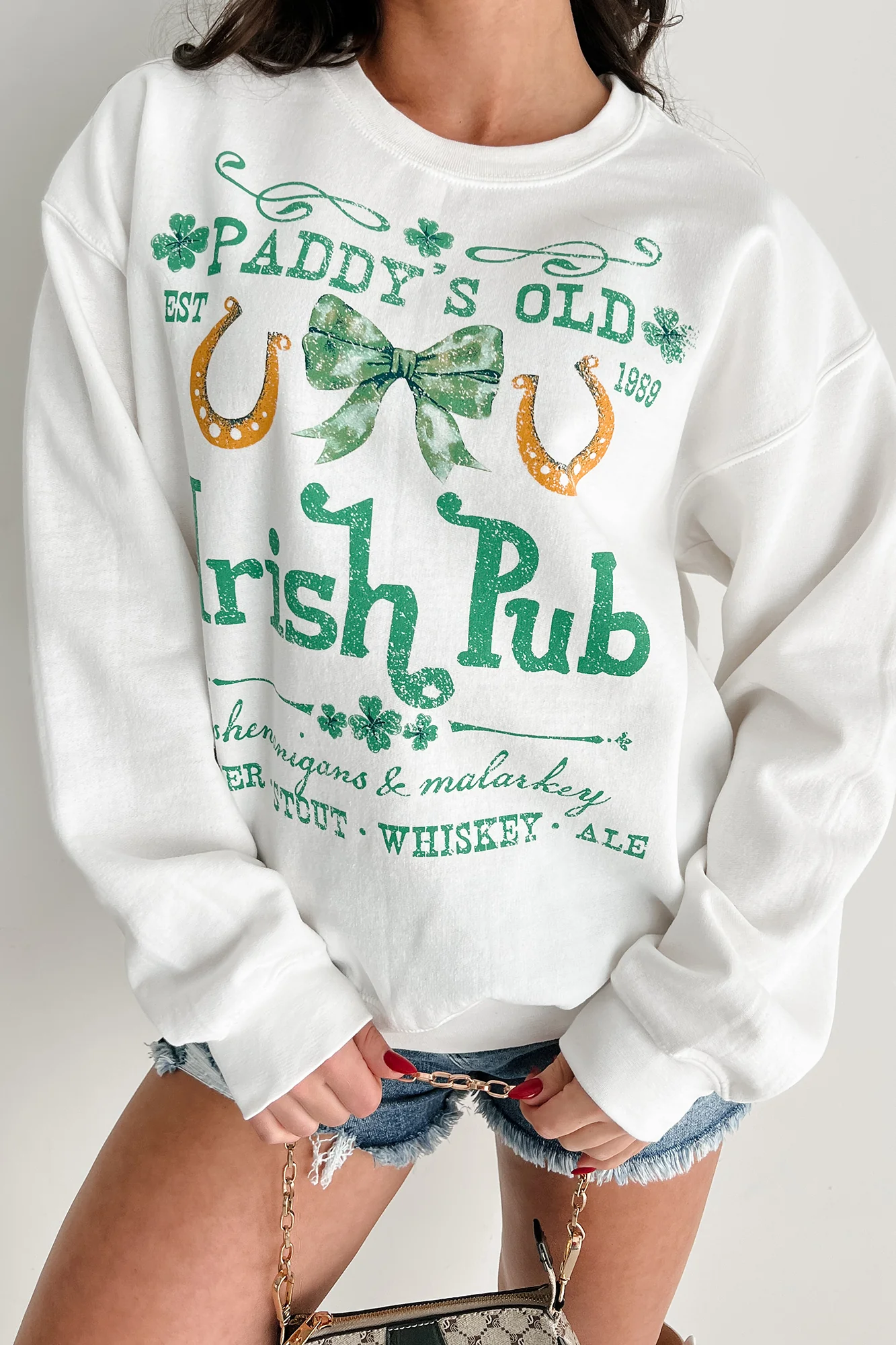 Paddy's Irish Pub Graphic Sweatshirt (White) - Image 6