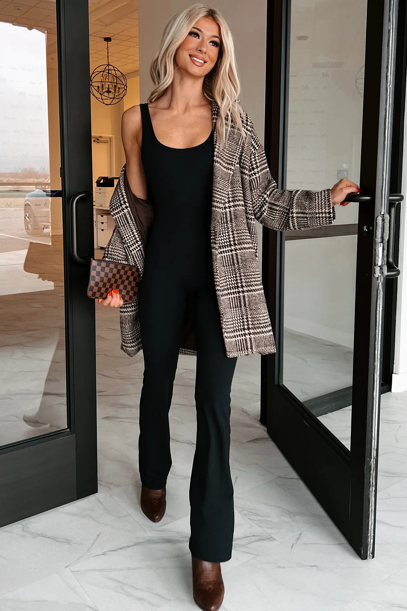 Part Of The Story Flared Leg Jumpsuit (Black) - Image 3