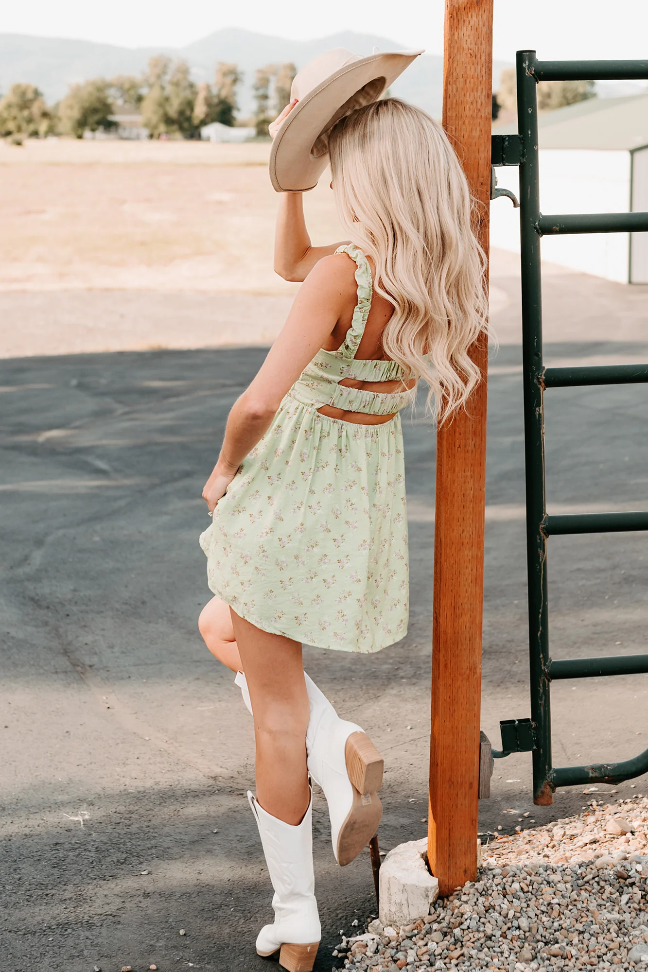 Perfect For You Floral Cutout Mini Dress (Sage) - Image 9