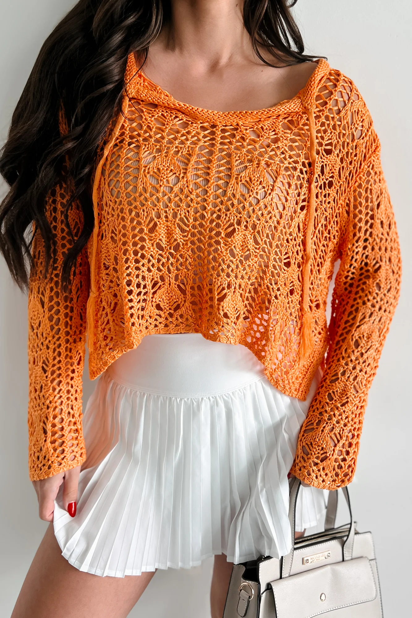 Perks Of Paradise Crochet Top (Orange) - Image 2