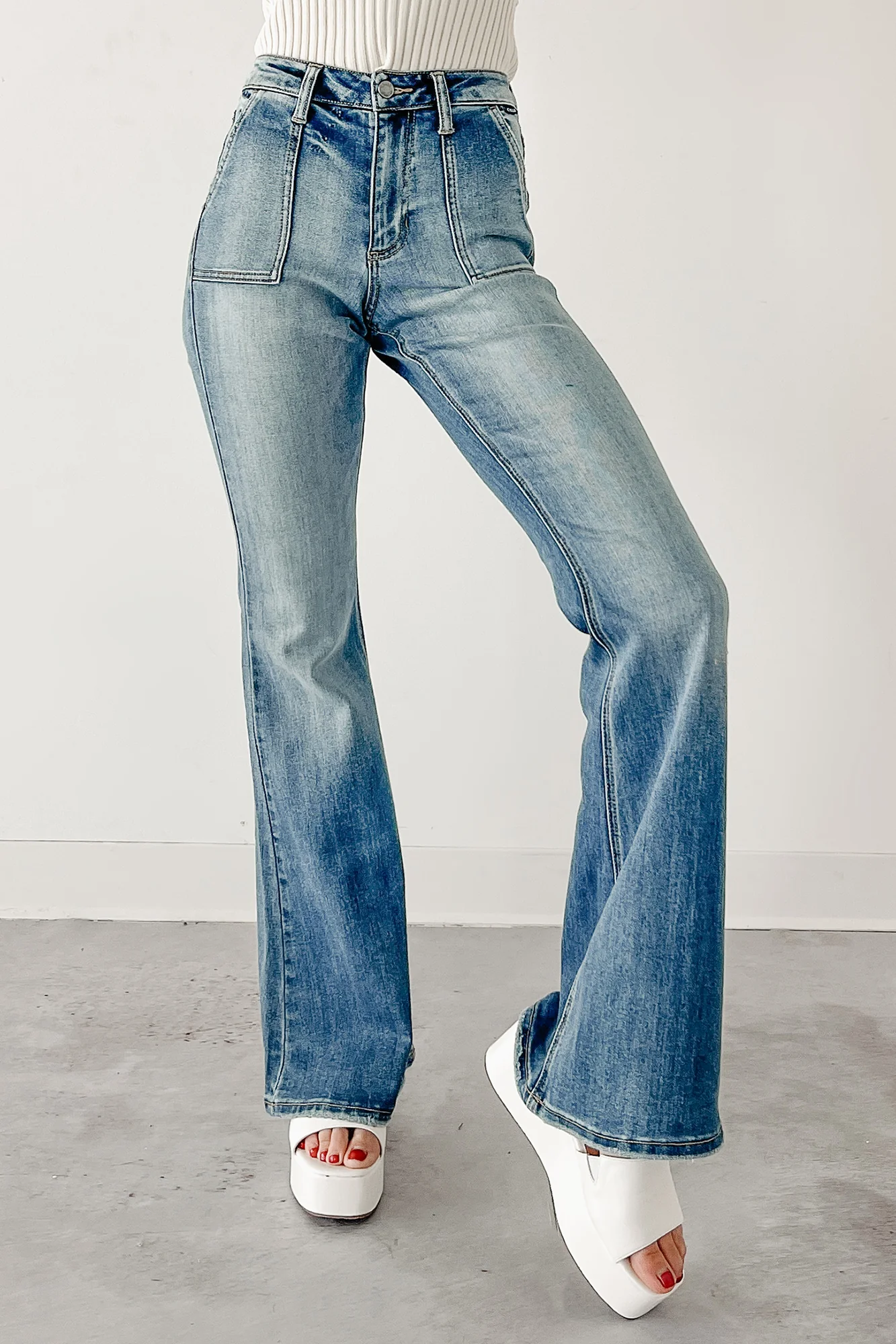 Phoenix High Rise Flare Cello Jeans (Medium) - Image 6