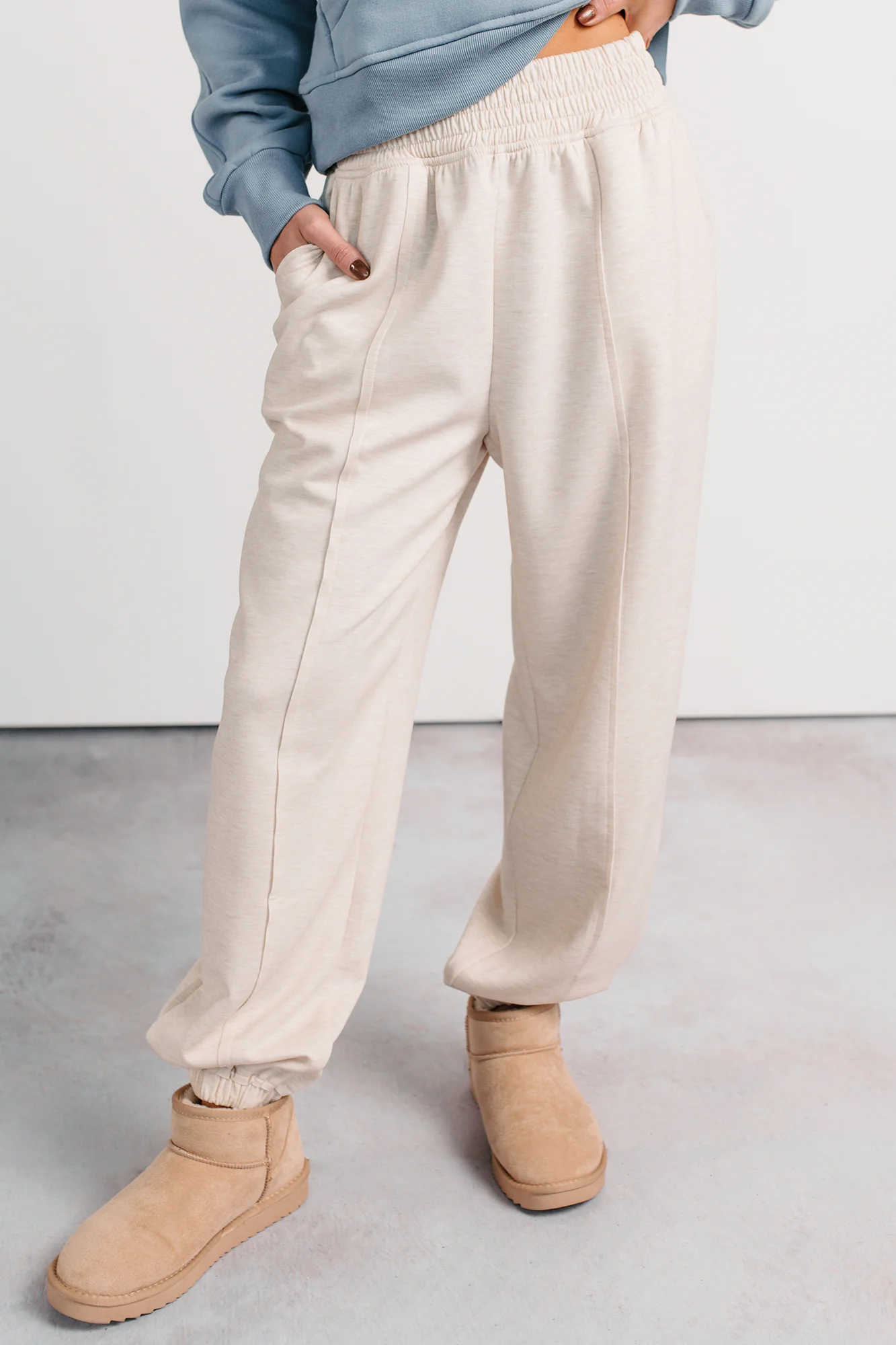 Play Like A Pro Jogger Style Sweatpants (H. Beige) - Image 2