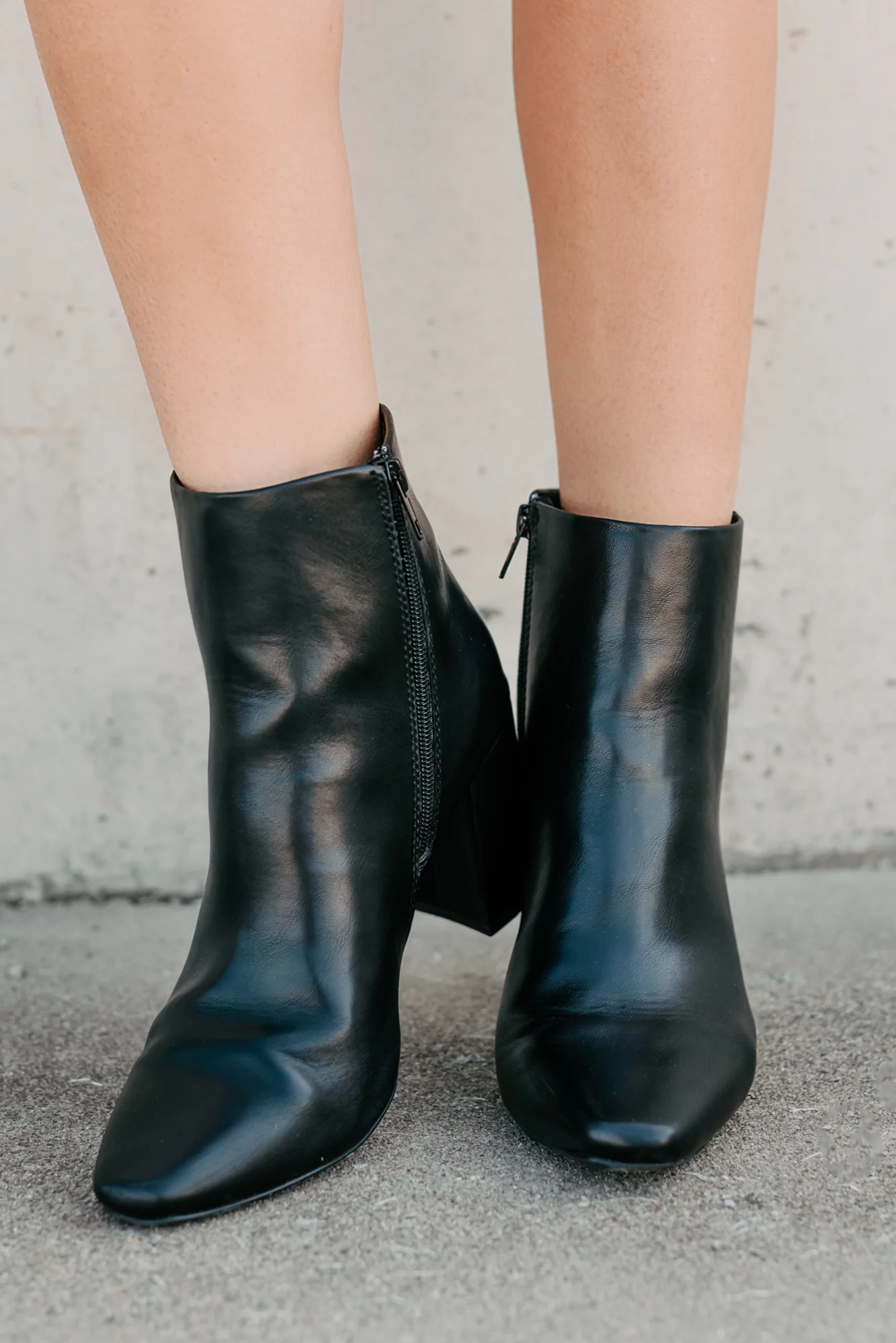 Polished Path Block Heel Ankle Boots (Black) - Image 2