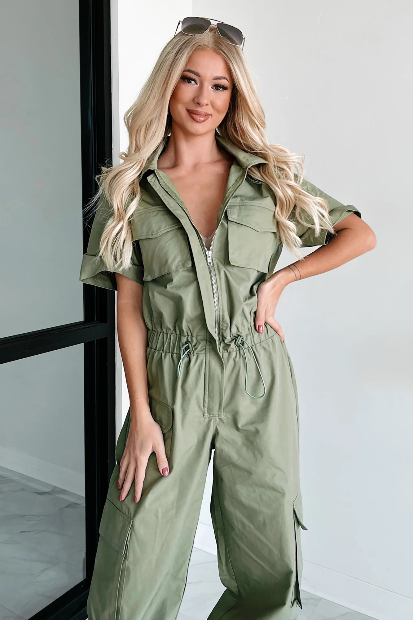 Problem Free Utility Jumpsuit (Olive) - Image 2