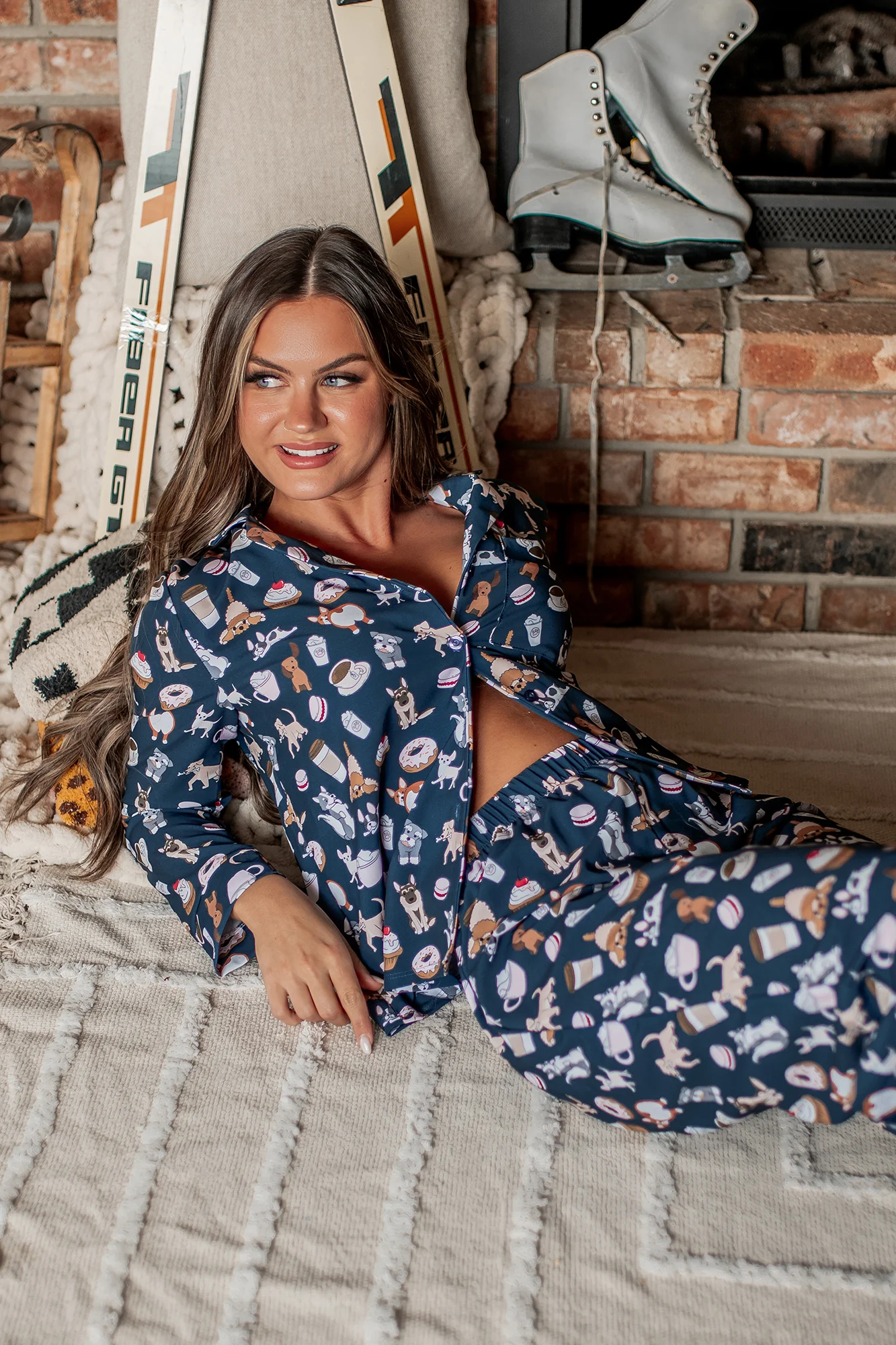 Pup Traditions Silky Printed 3-Piece Pajama Set (Dog Print) - Image 12