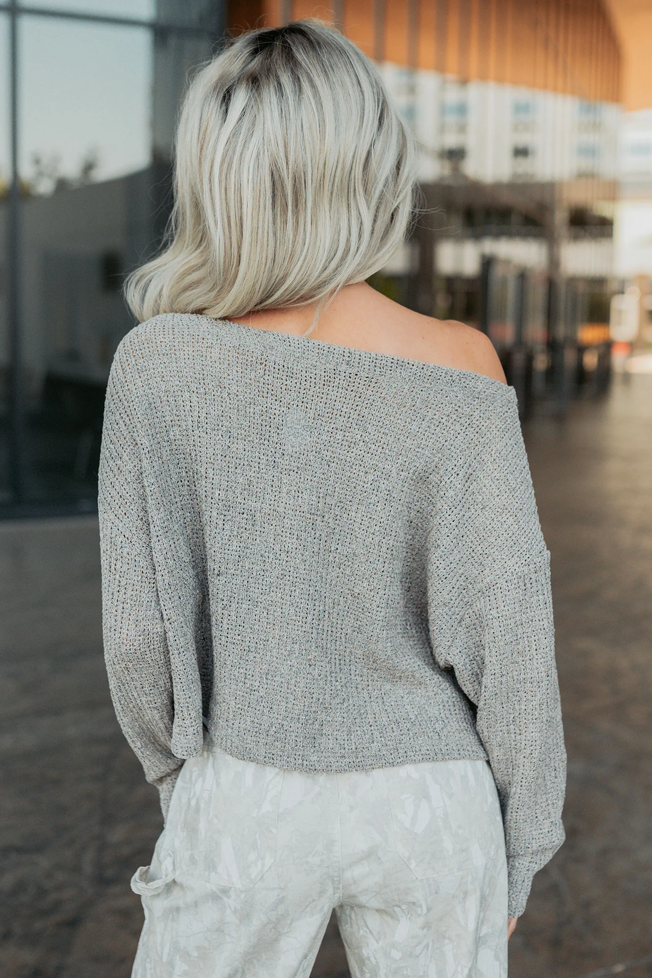 Quiet & Close Wide Neck Sweater (Taupe) - Image 4