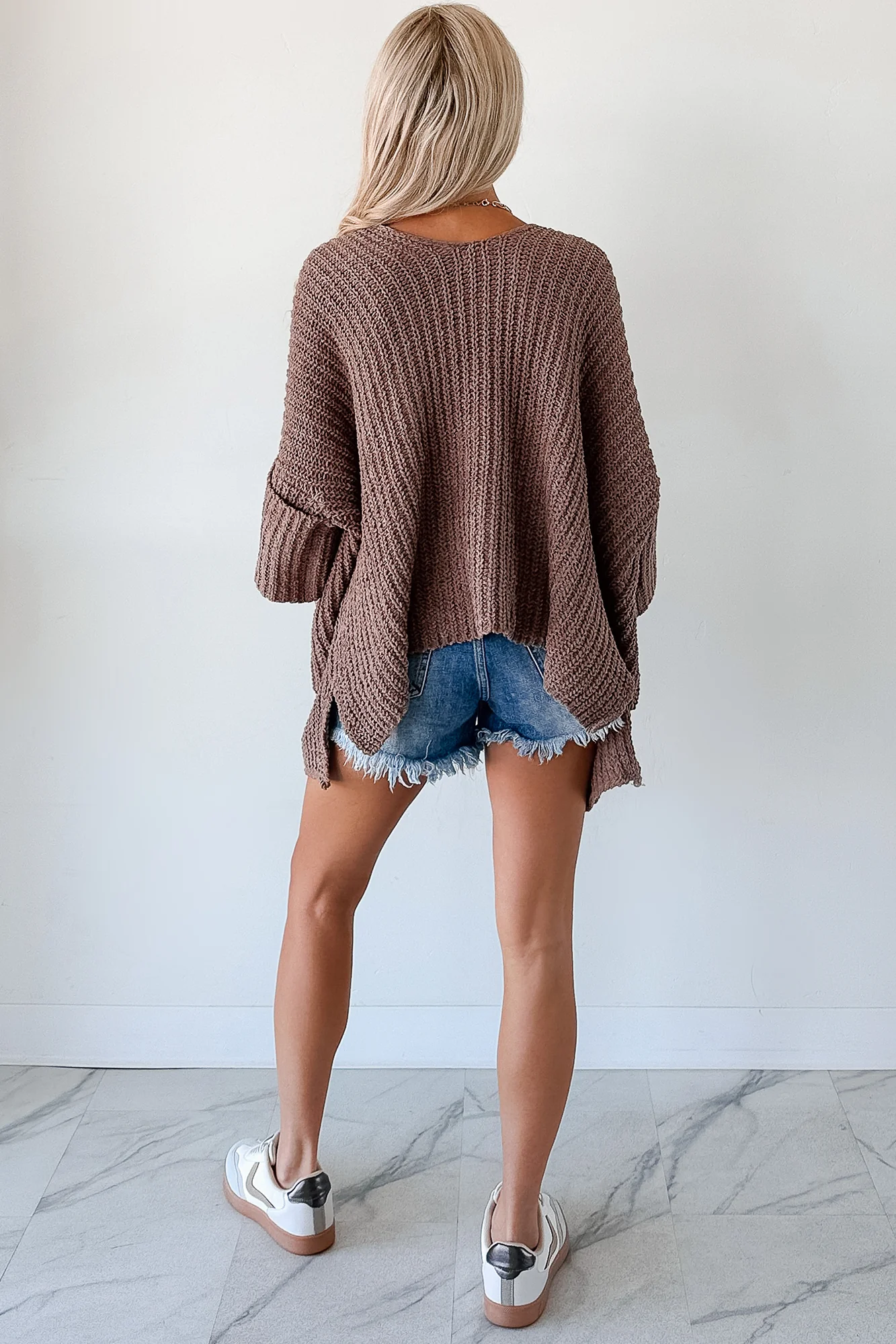 Quiet Times Cuffed Sleeve POL Cardigan (Chocolate) - Image 6