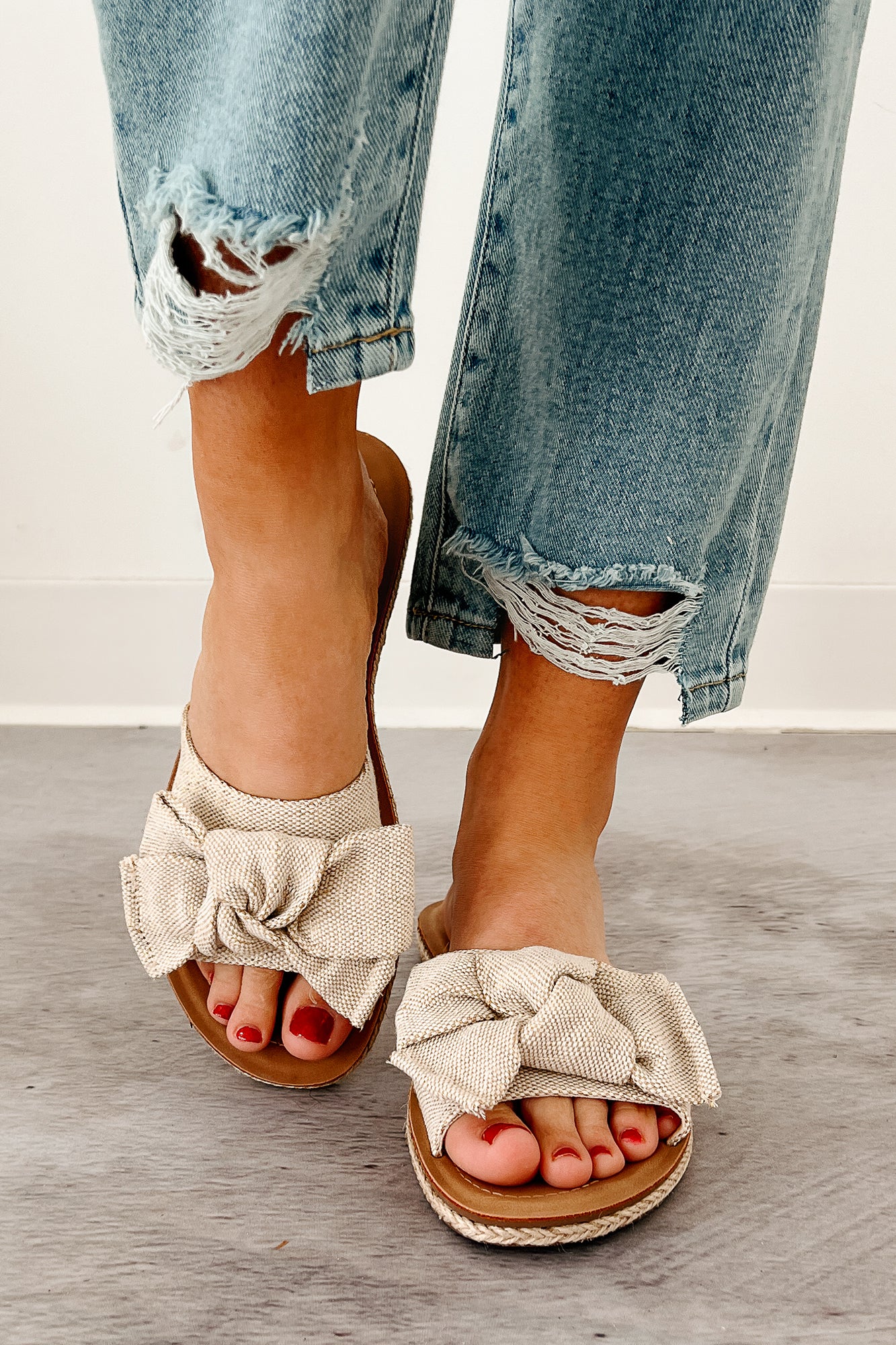 Radiate Purpose Bow Strap Sandals (Beige) - Image 5