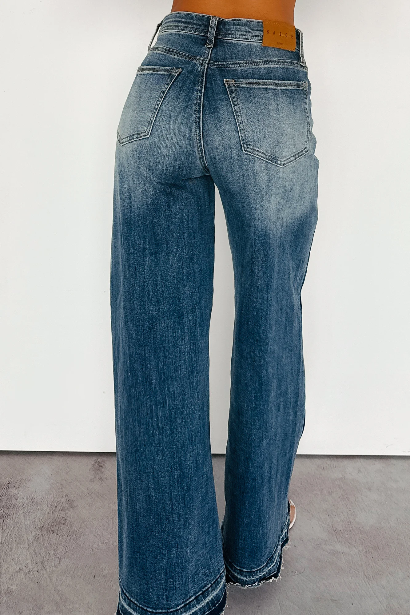 Rina Tummy Control Side Contrast Saige Denim Jeans (Medium) - Image 3