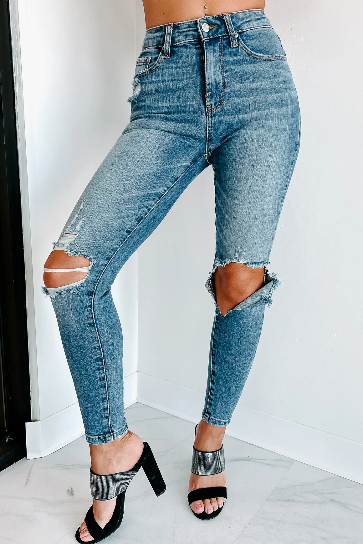 Rochester Dreams Mid Rise Special A Skinny Jeans (Medium Light) - Image 3