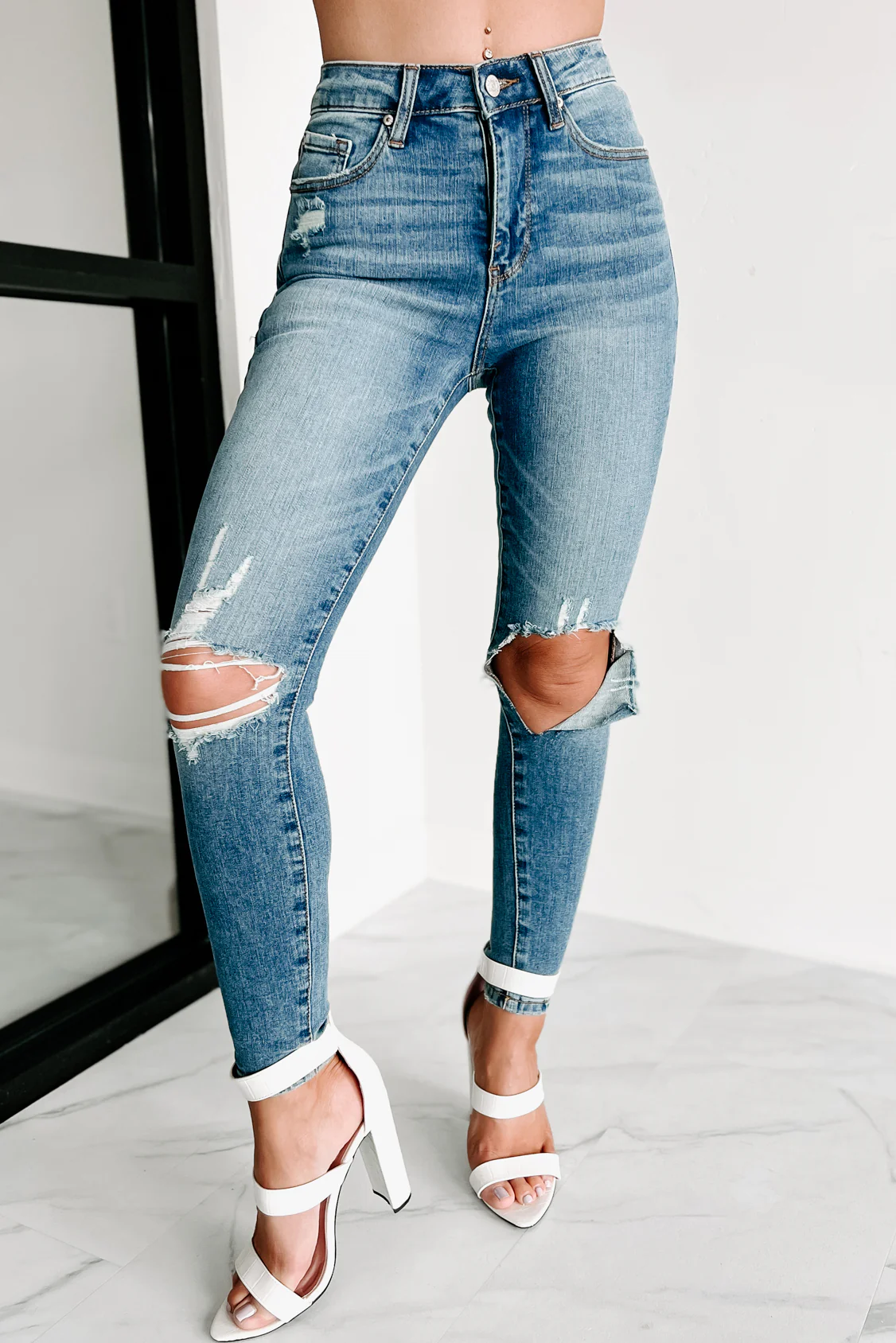Rochester Dreams Mid Rise Special A Skinny Jeans (Medium Light) - Image 9