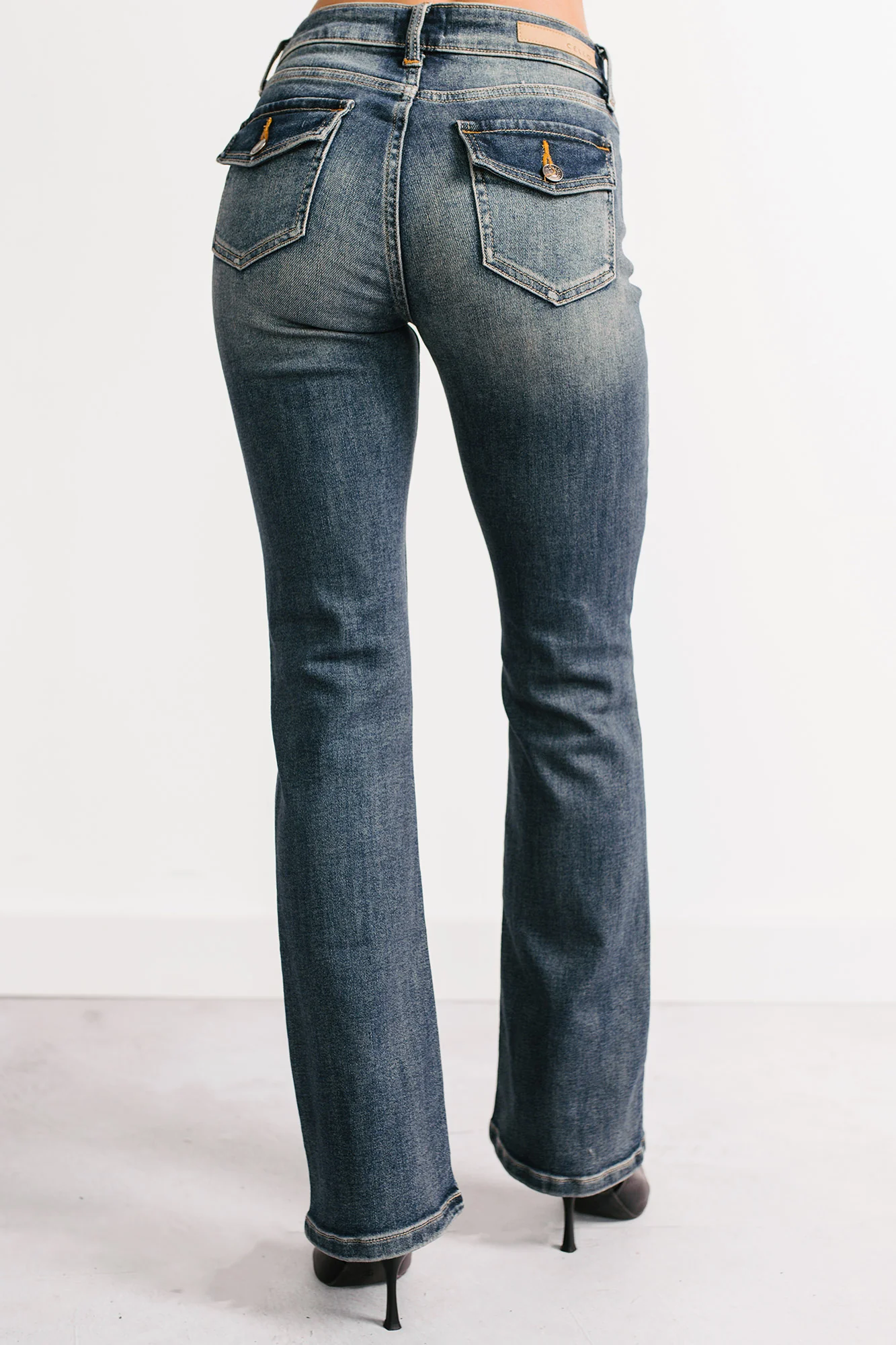Roman Mid Rise Bootcut Cello Jeans (Dark Tint) - Image 3