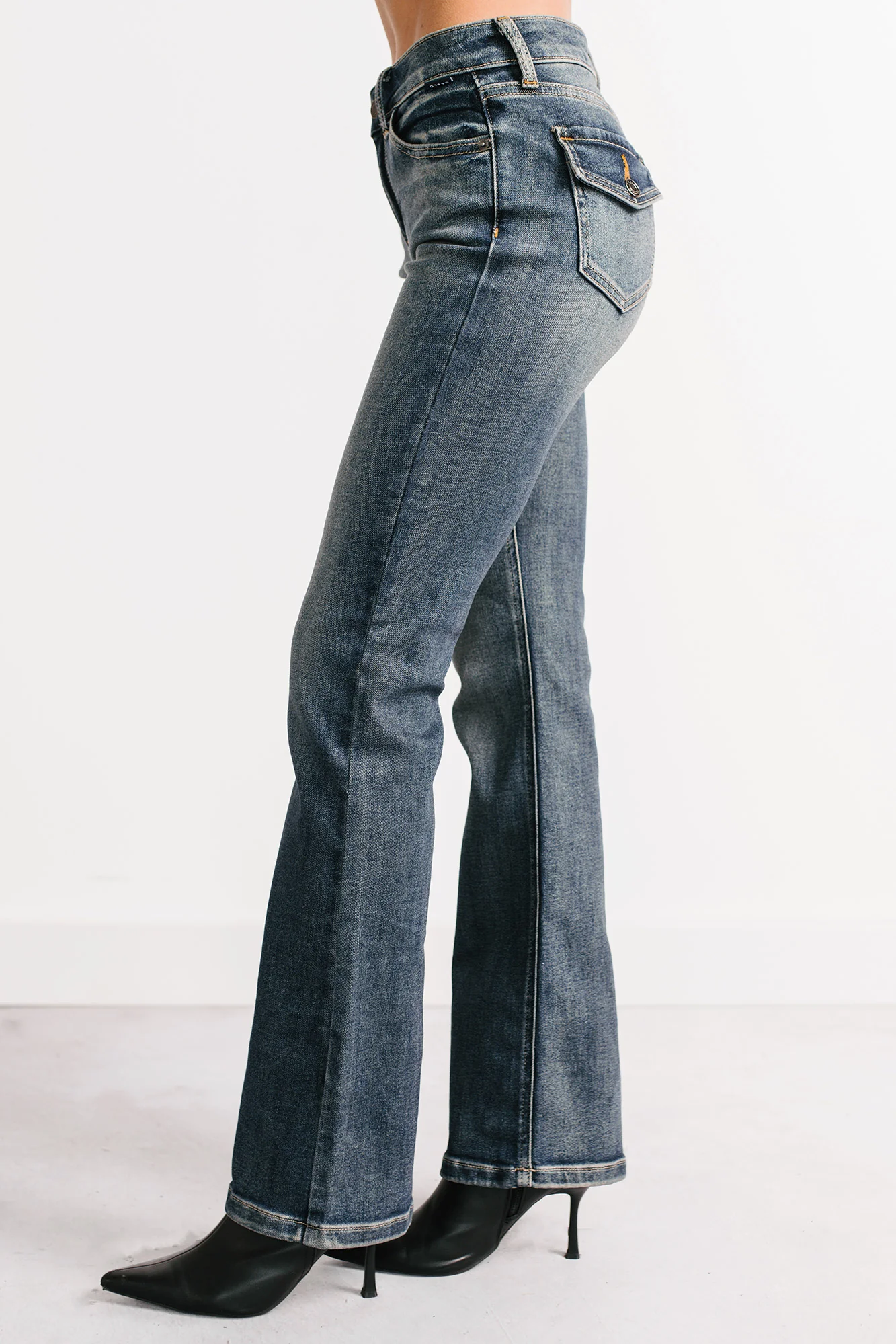 Roman Mid Rise Bootcut Cello Jeans (Dark Tint) - Image 6