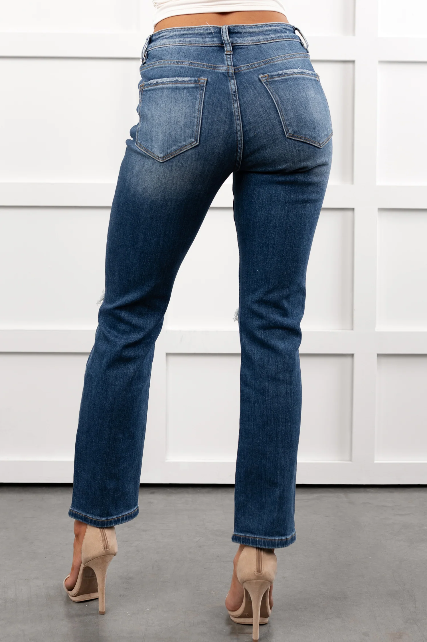 Santos Distressed Mica Denim Crop Jeans (Ethelmary) - Image 3