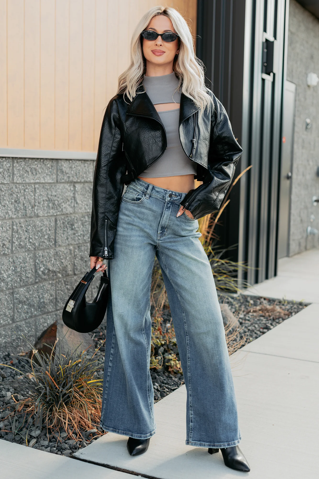 Savage Love Faux Leather Crop Jacket (Black) - Image 6