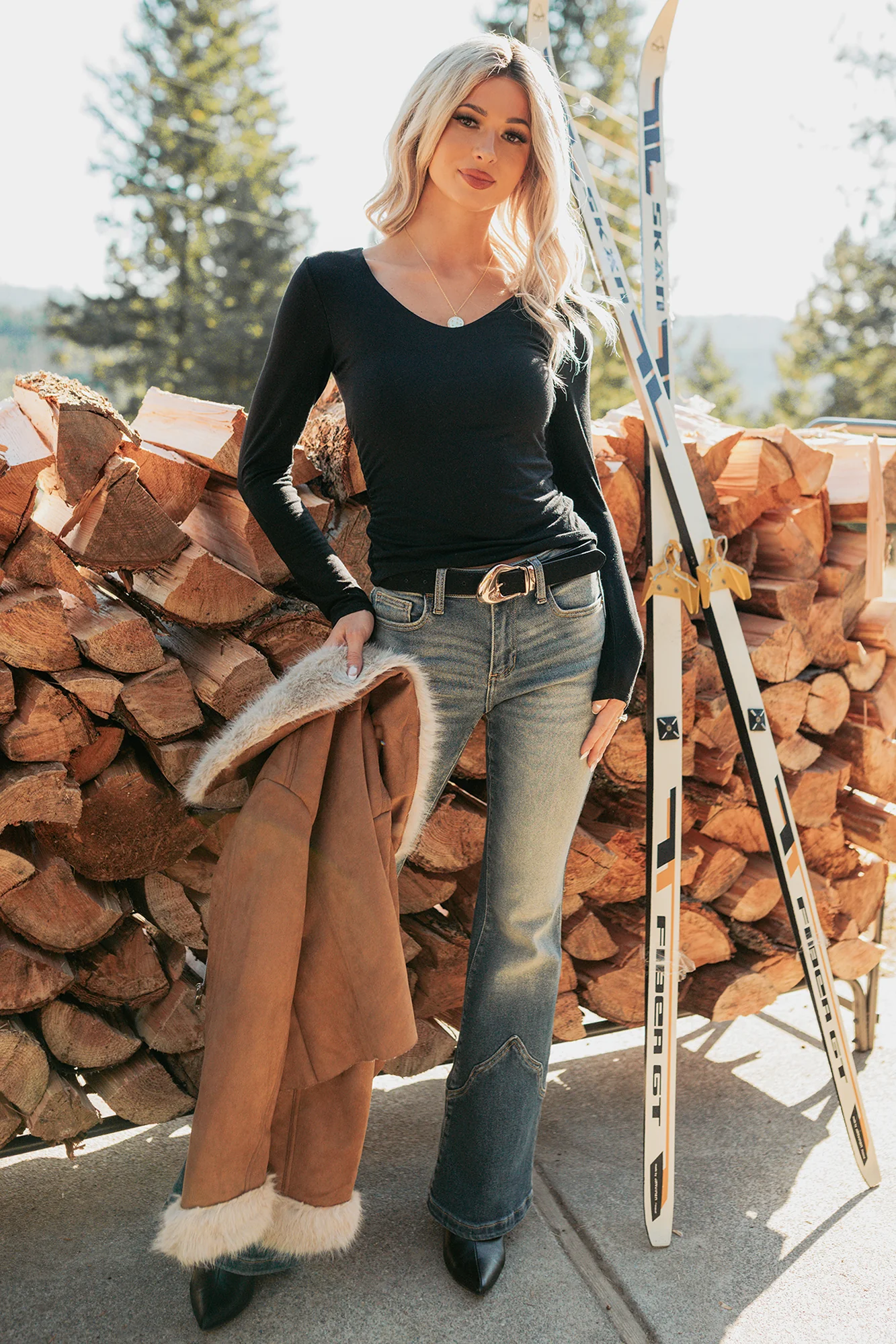 Seymour Mid Rise Western Flare Cello Jeans (Tint) - Image 5