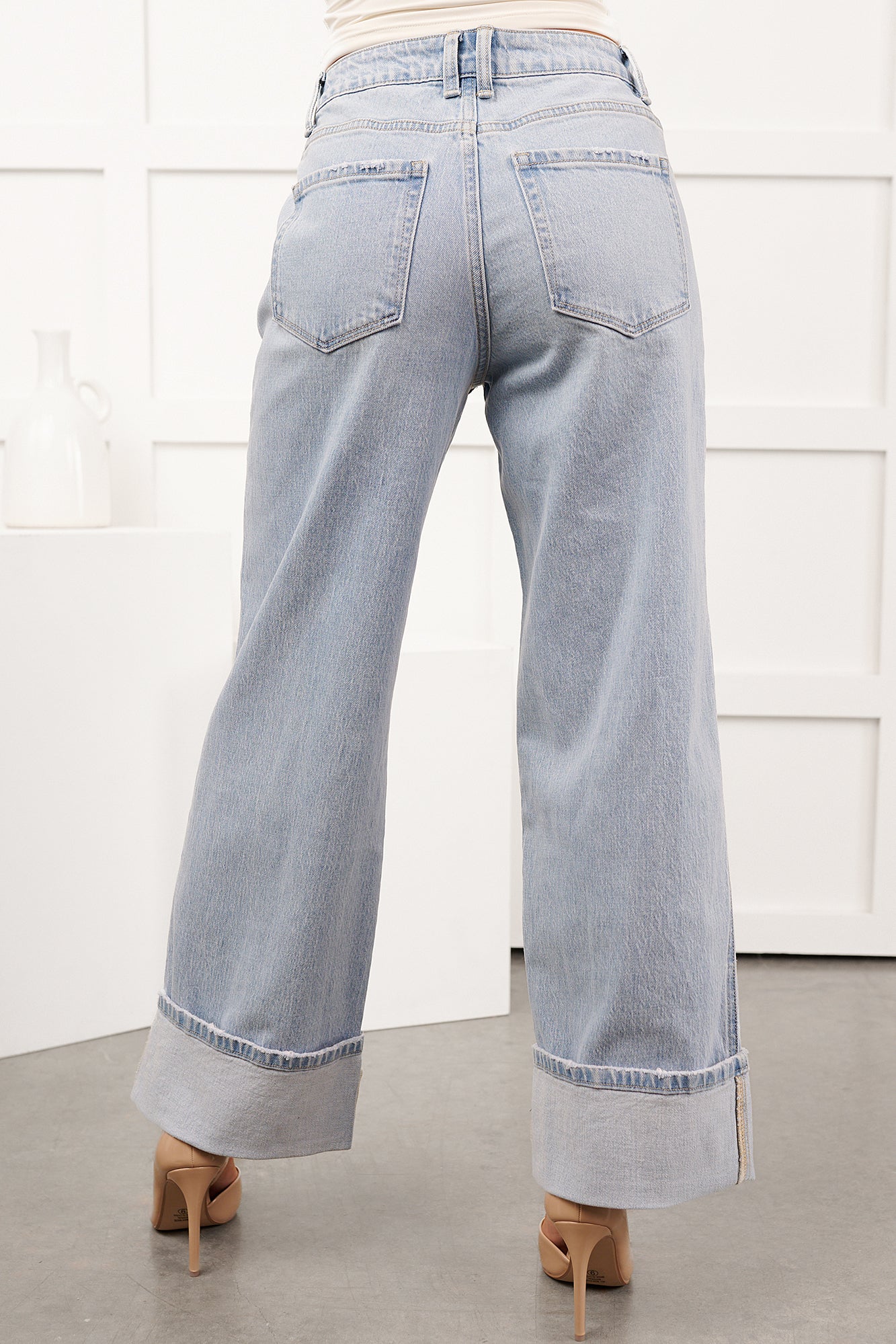 Sidney Vervet High Rise Cuffed Wide Leg Jeans (Streamlined) - Image 10