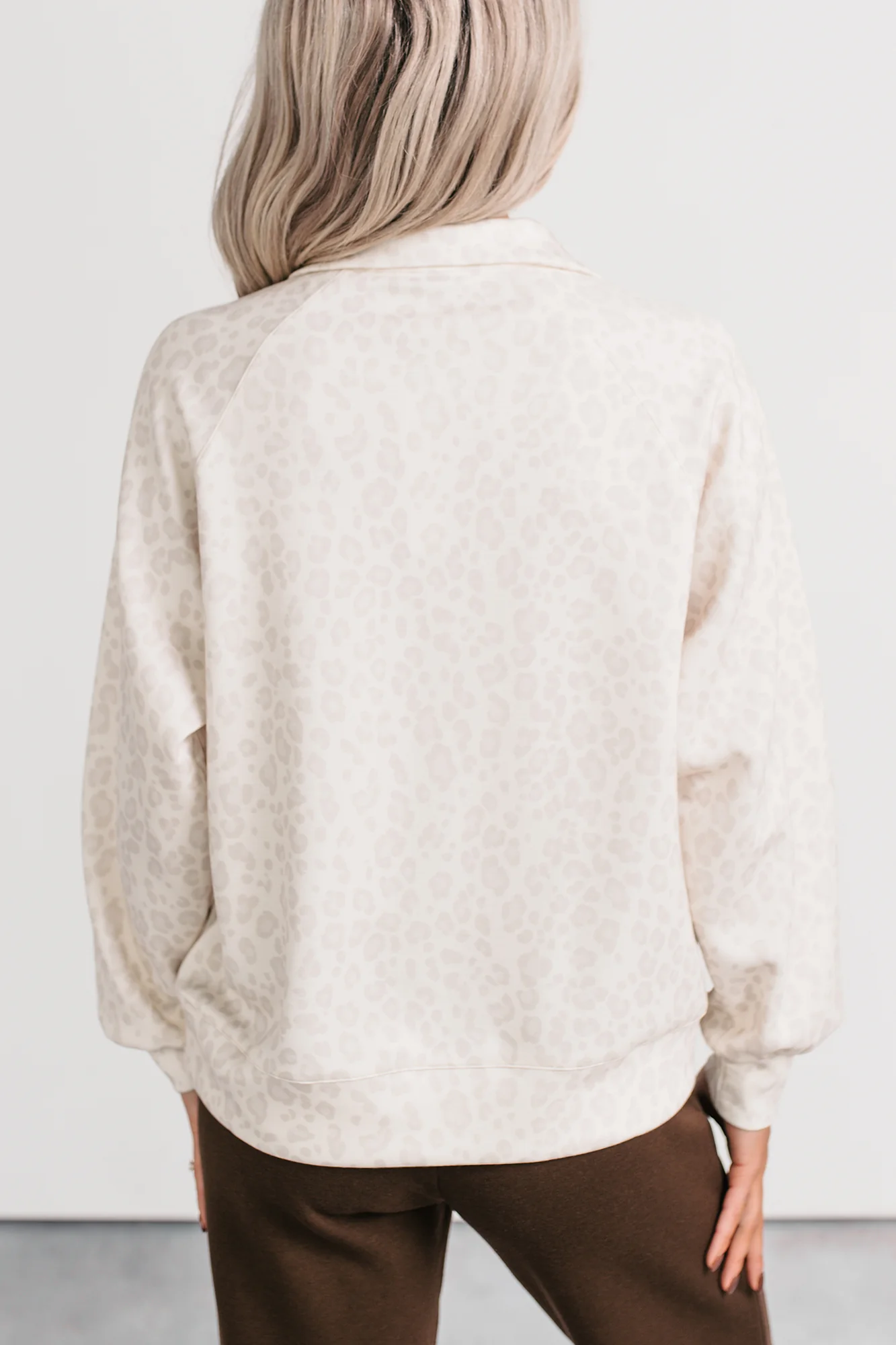 Simply Yours Soft Half-Zip Pullover (Leopard) - Image 5