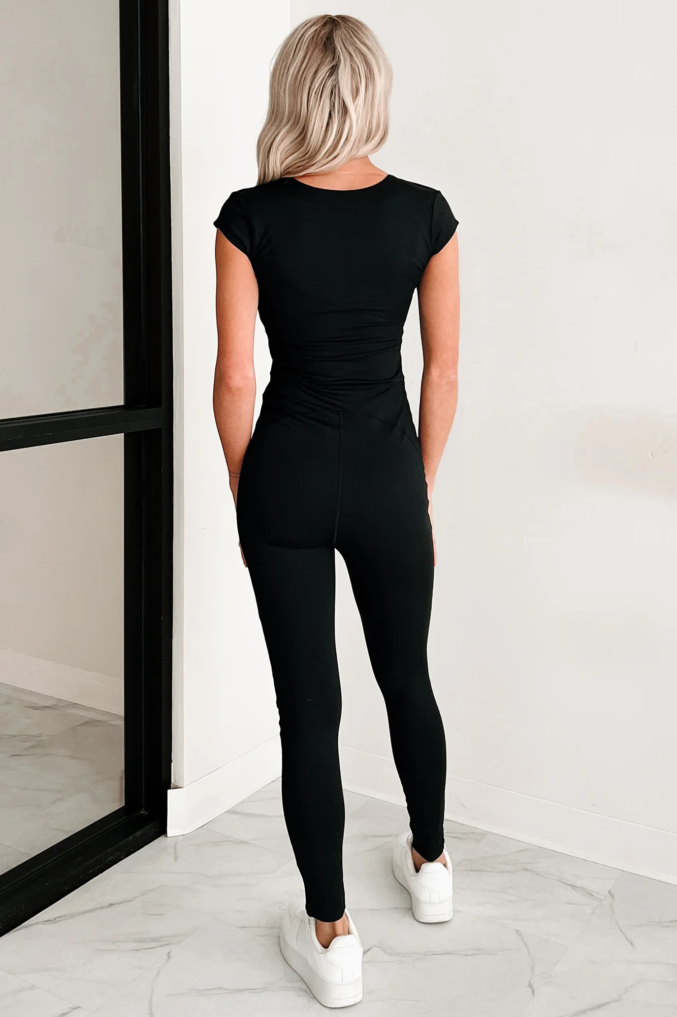 Sleek As The Night Deep V Catsuit (Black) - Image 4