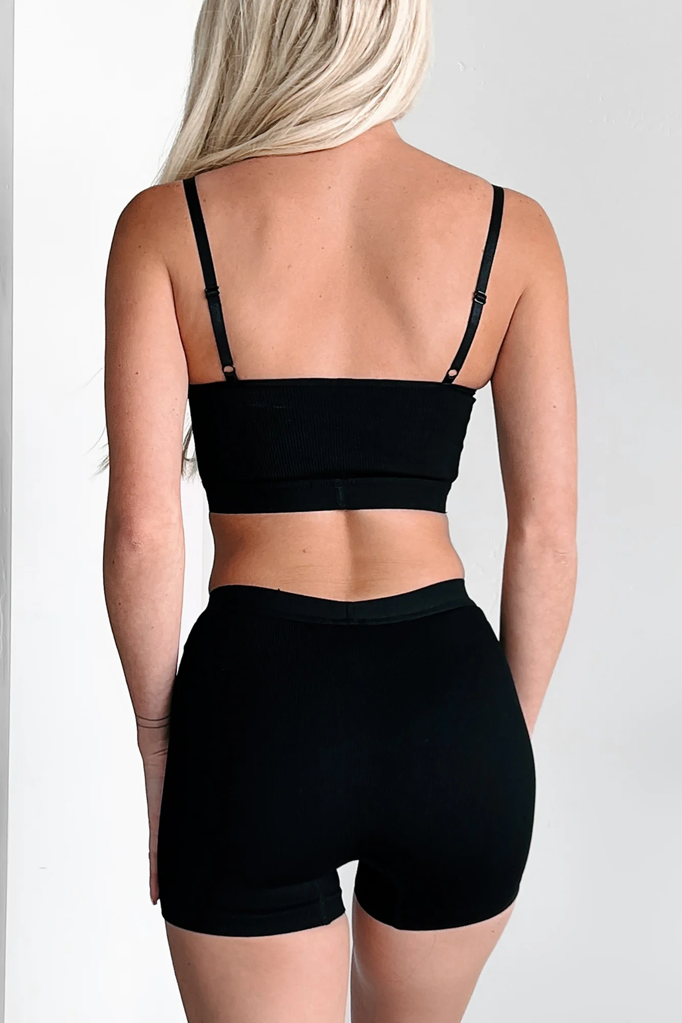 Sleepy Smiles Ribbed Sleepwear Set (Black) - Image 4