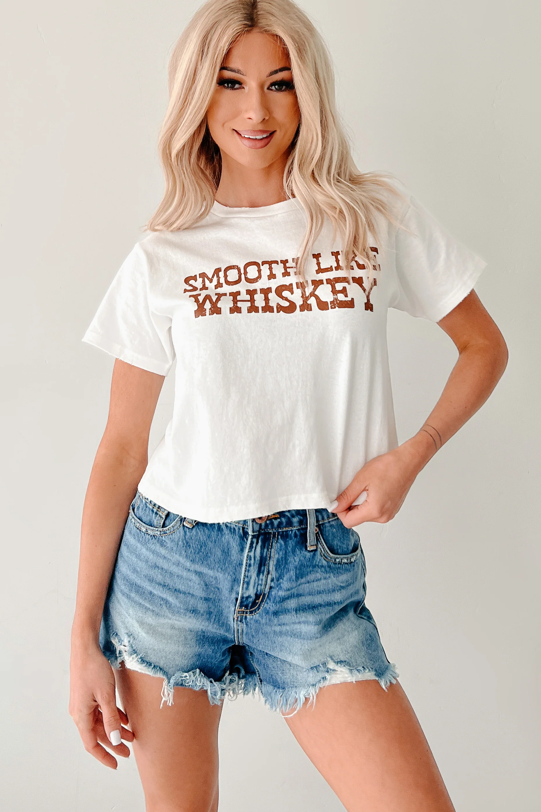 "Smooth Like Whiskey" Graphic Tee (White) - Image 12