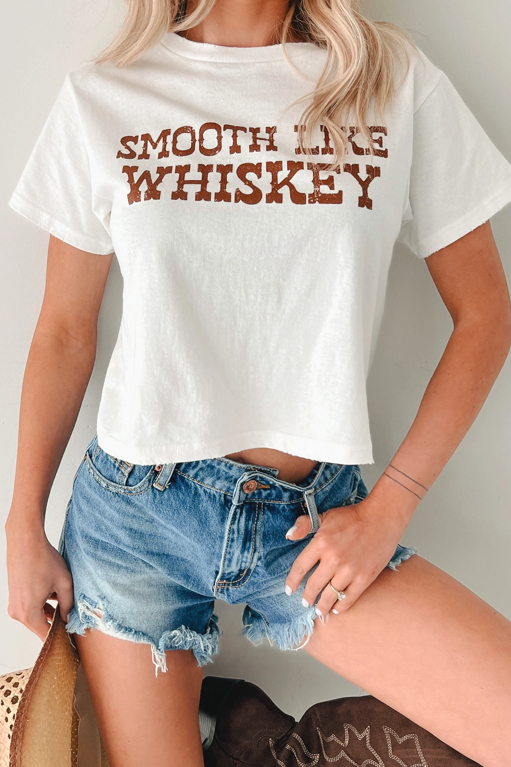 "Smooth Like Whiskey" Graphic Tee (White) - Image 5
