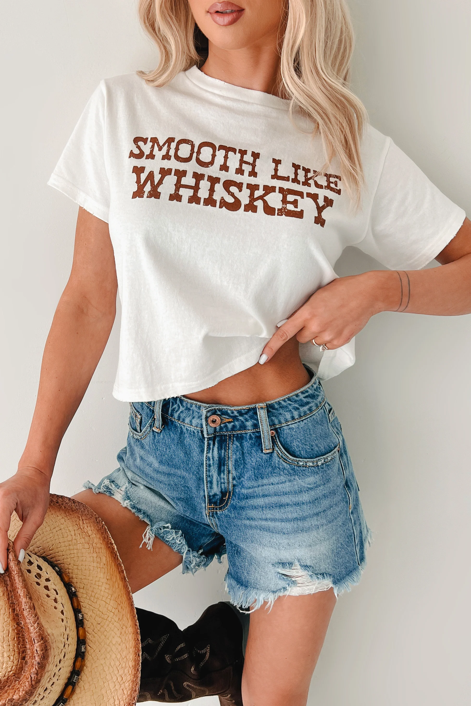 "Smooth Like Whiskey" Graphic Tee (White) - Image 9