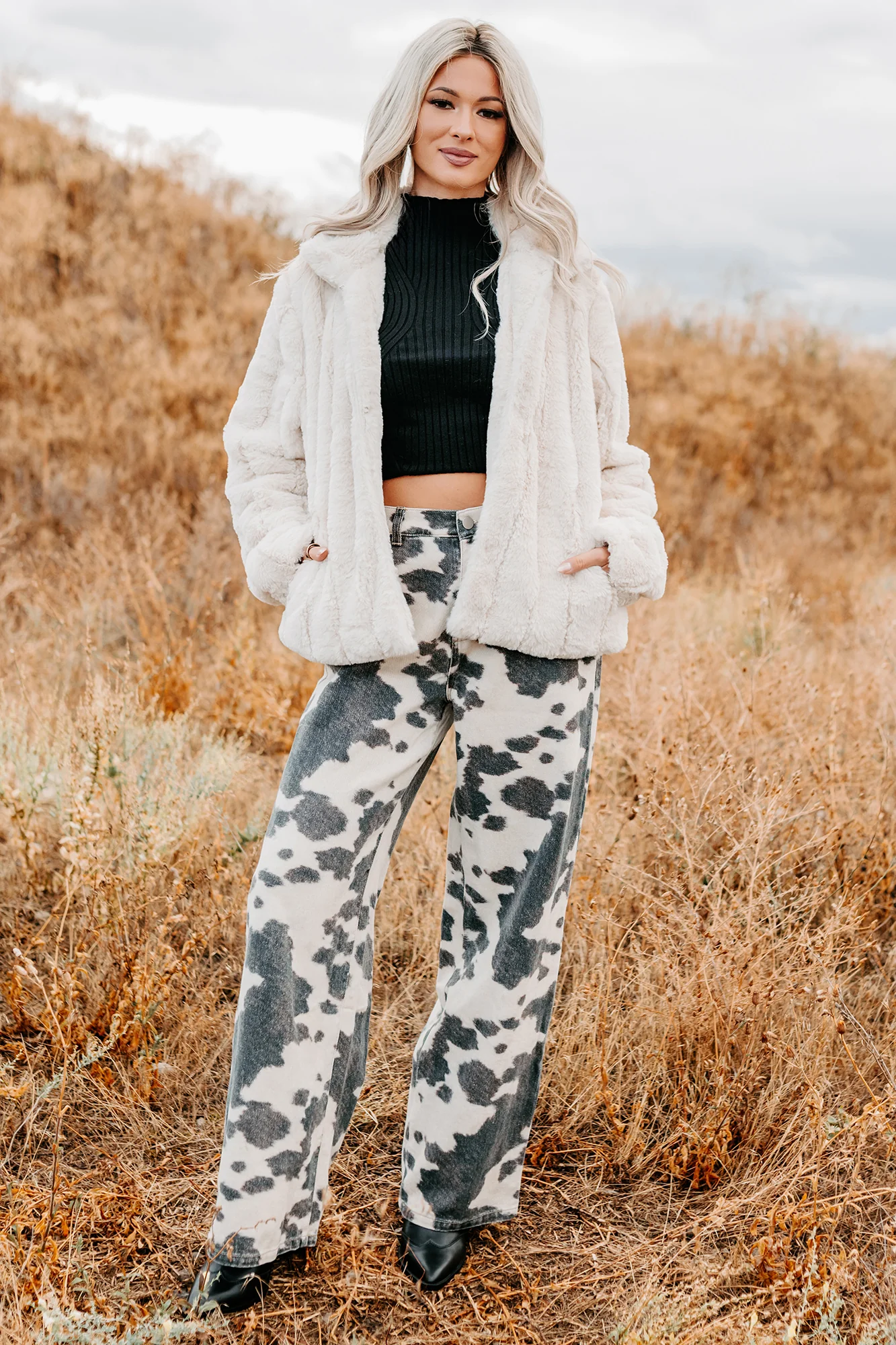 Snuggle Bug Faux Fur Jacket (Ivory) - Image 3