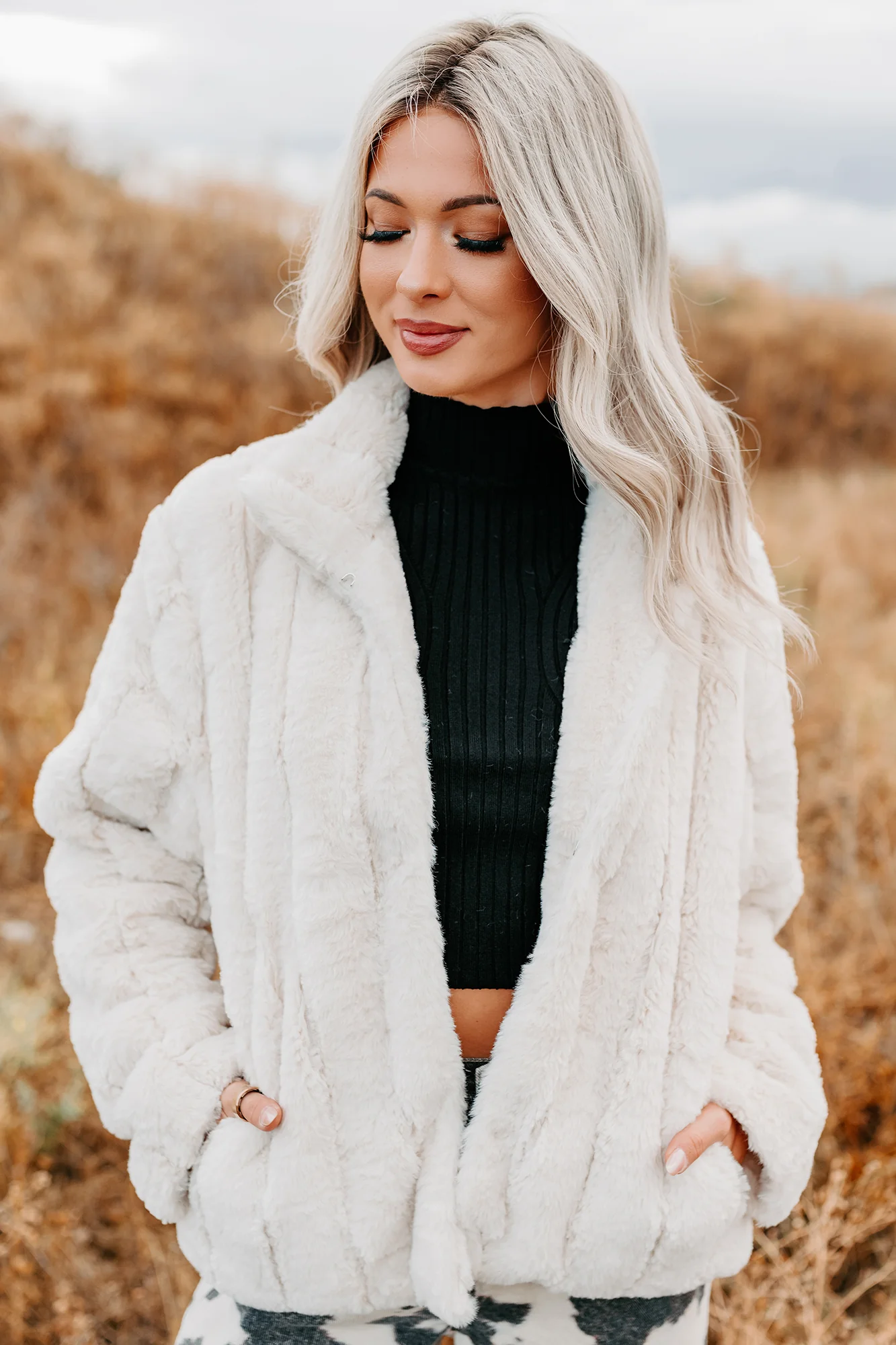 Snuggle Bug Faux Fur Jacket (Ivory) - Image 4