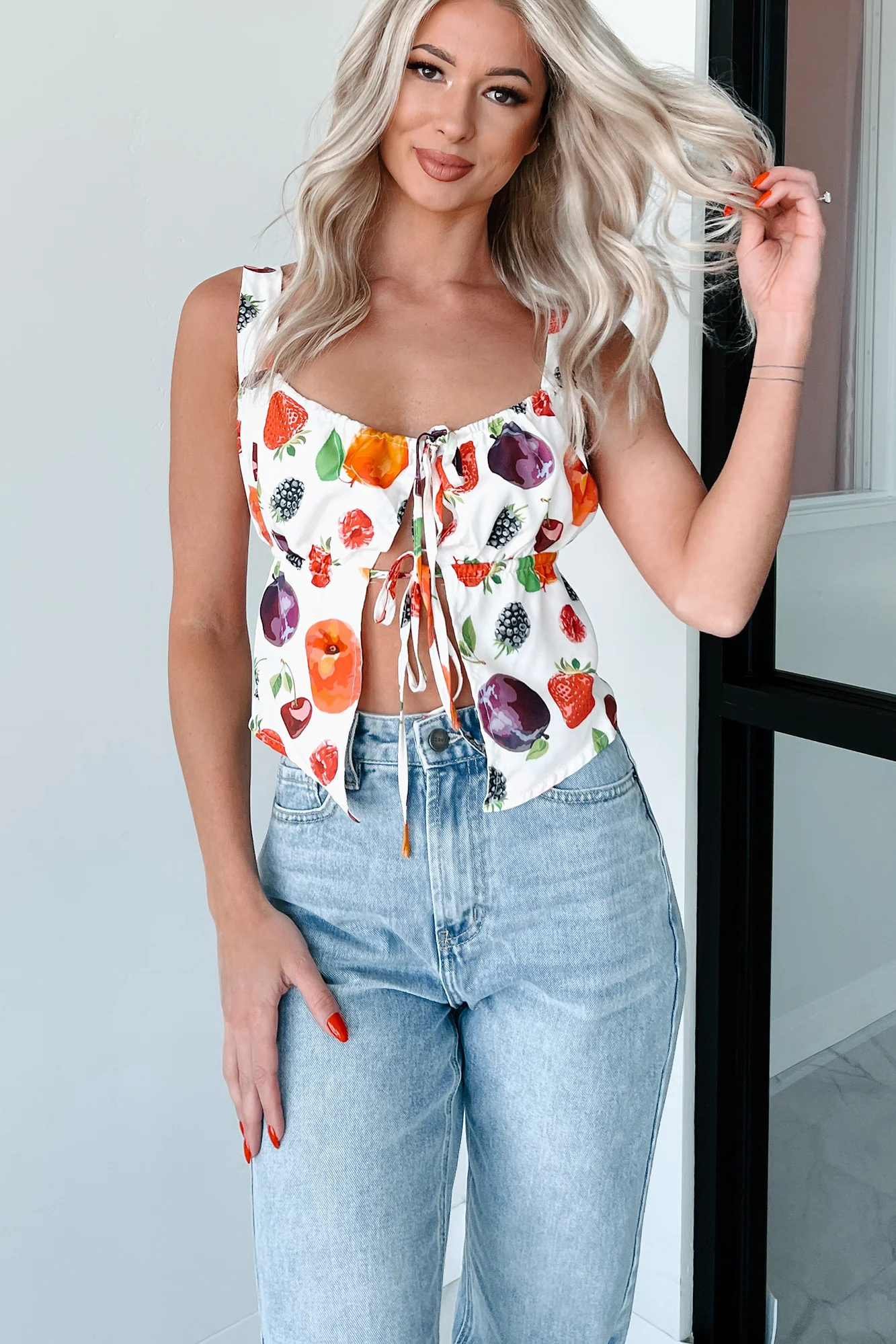 So A-peeling Fruit Print Tank Top (Multi) - Image 6