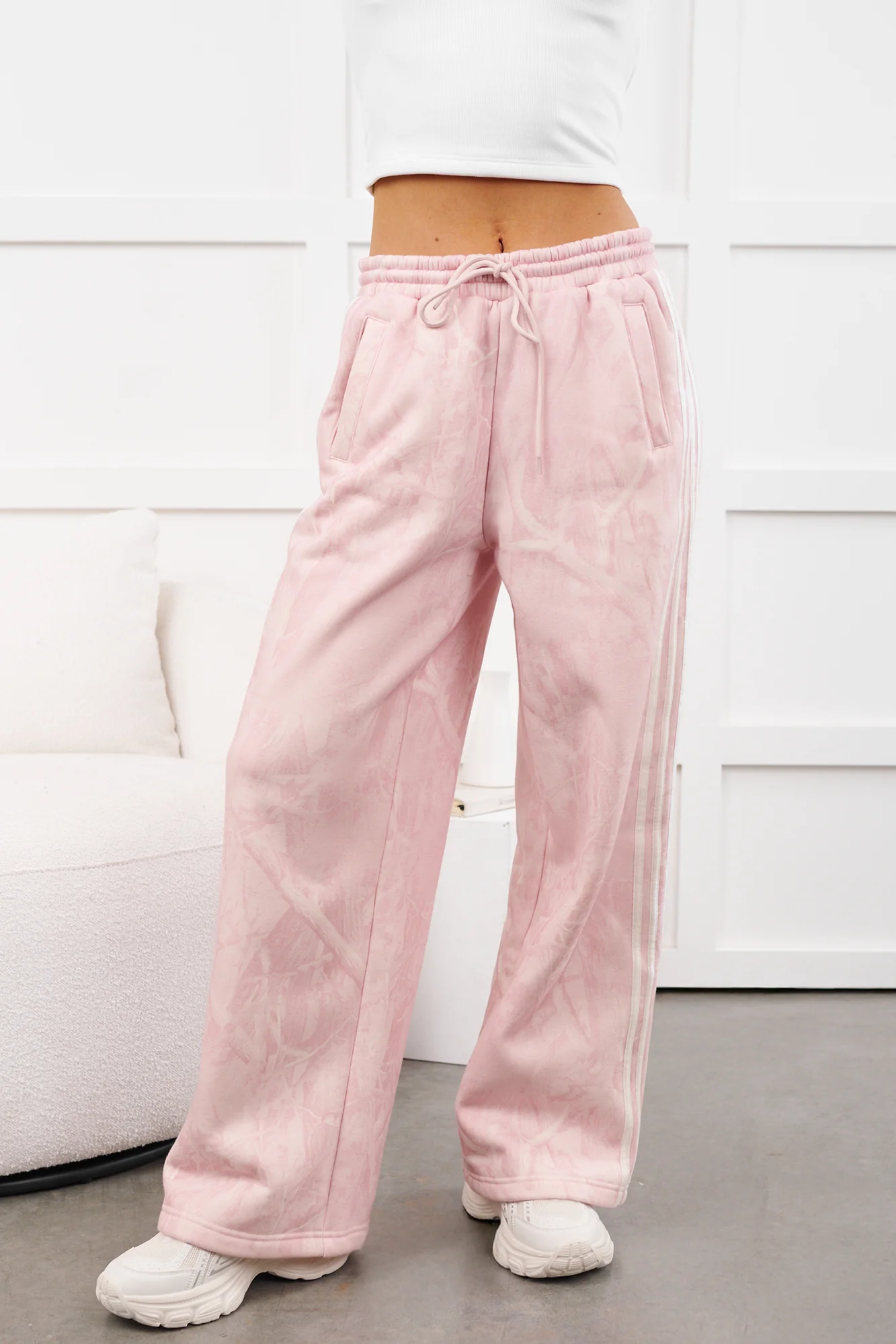 Soft Return Wide Leg Lounge Pants (Light Pink Camo) - Image 10