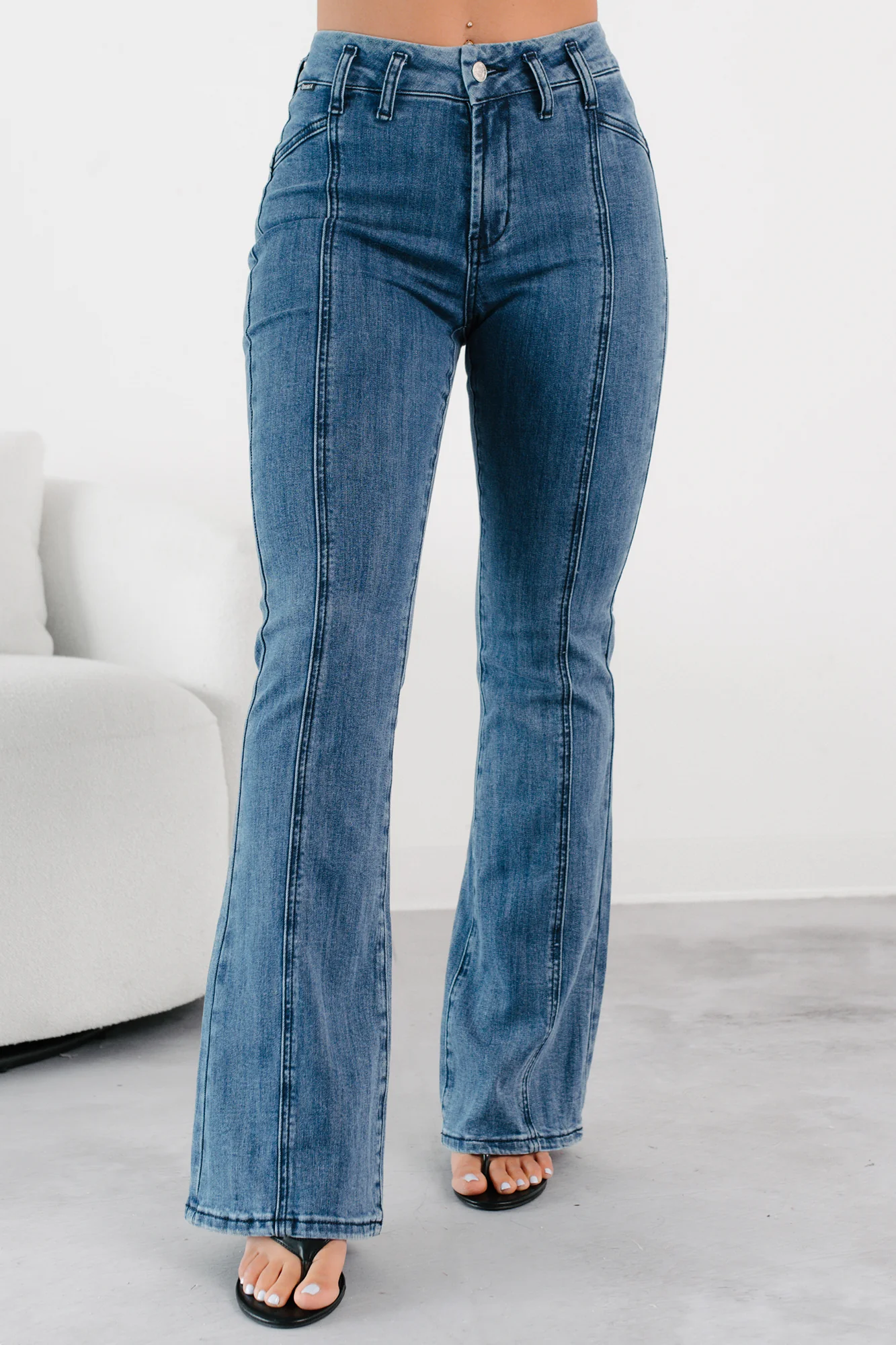 Solene High Rise Flared Special A Jeans (Dark) - Image 6
