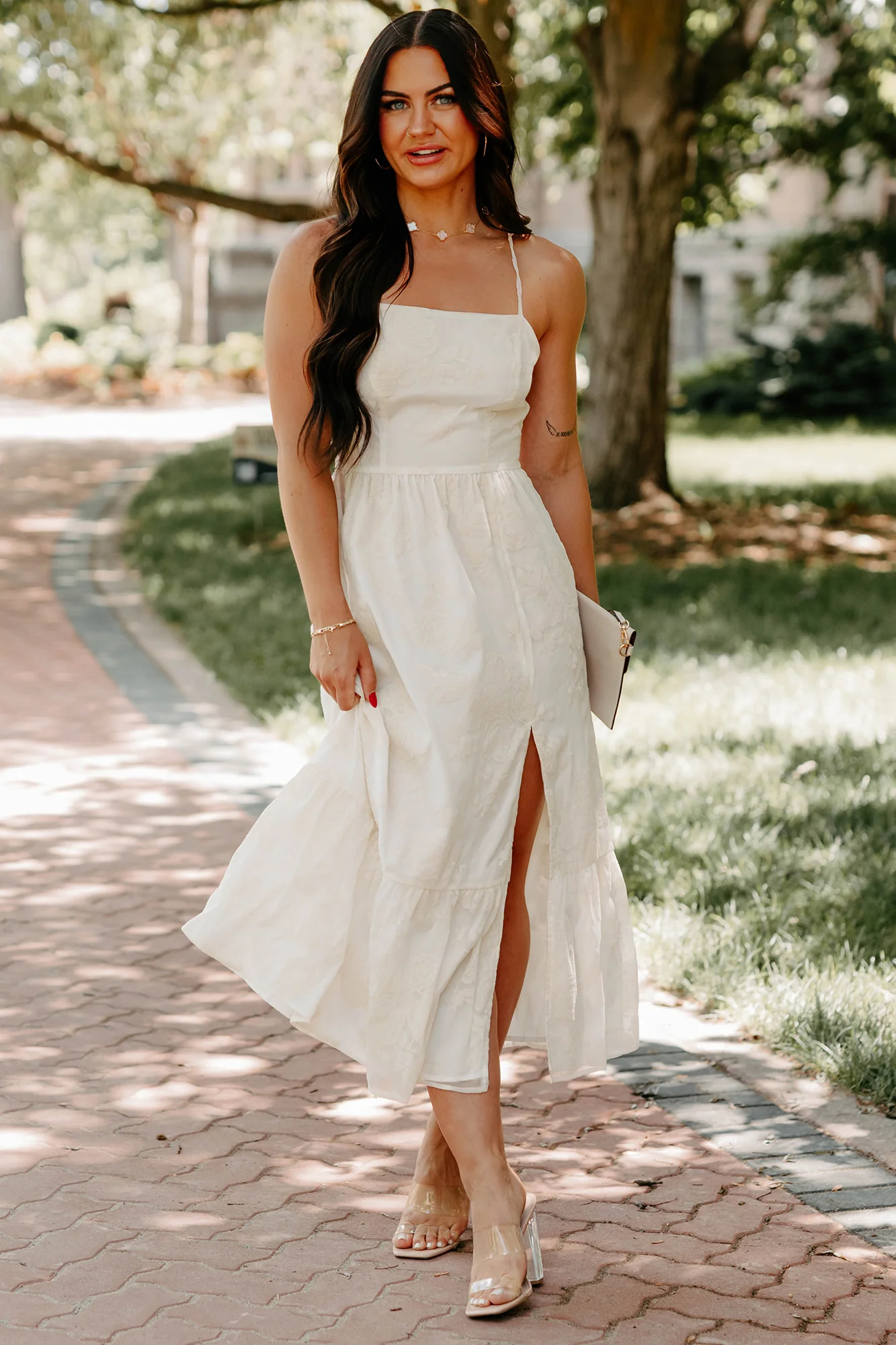 Soul Full Of Sunshine Floral Maxi Dress (Ivory) - Image 3