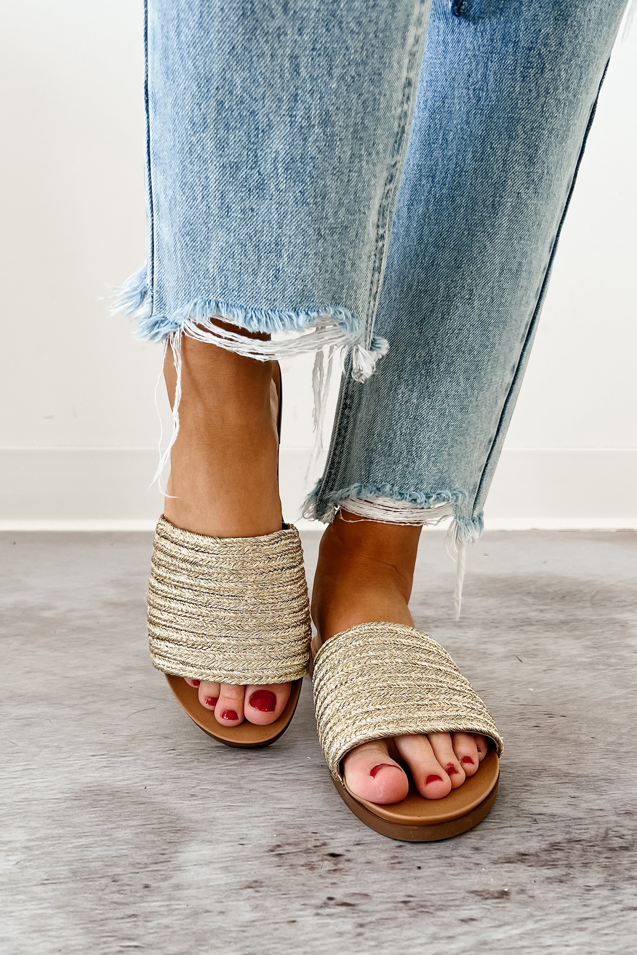 Sparkle & Shine Braided Strap Sandal (Gold) - Image 2