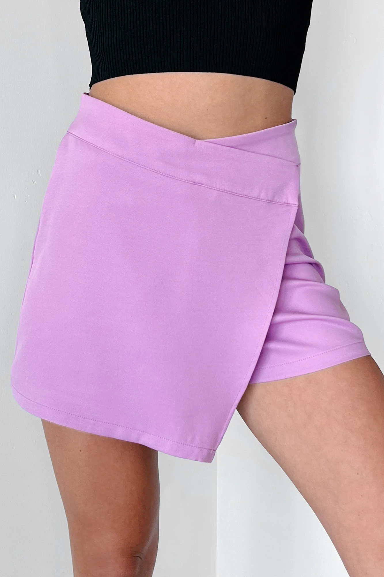 Speaking My Truth Wrap-Front Skort (Lavender) - Image 11