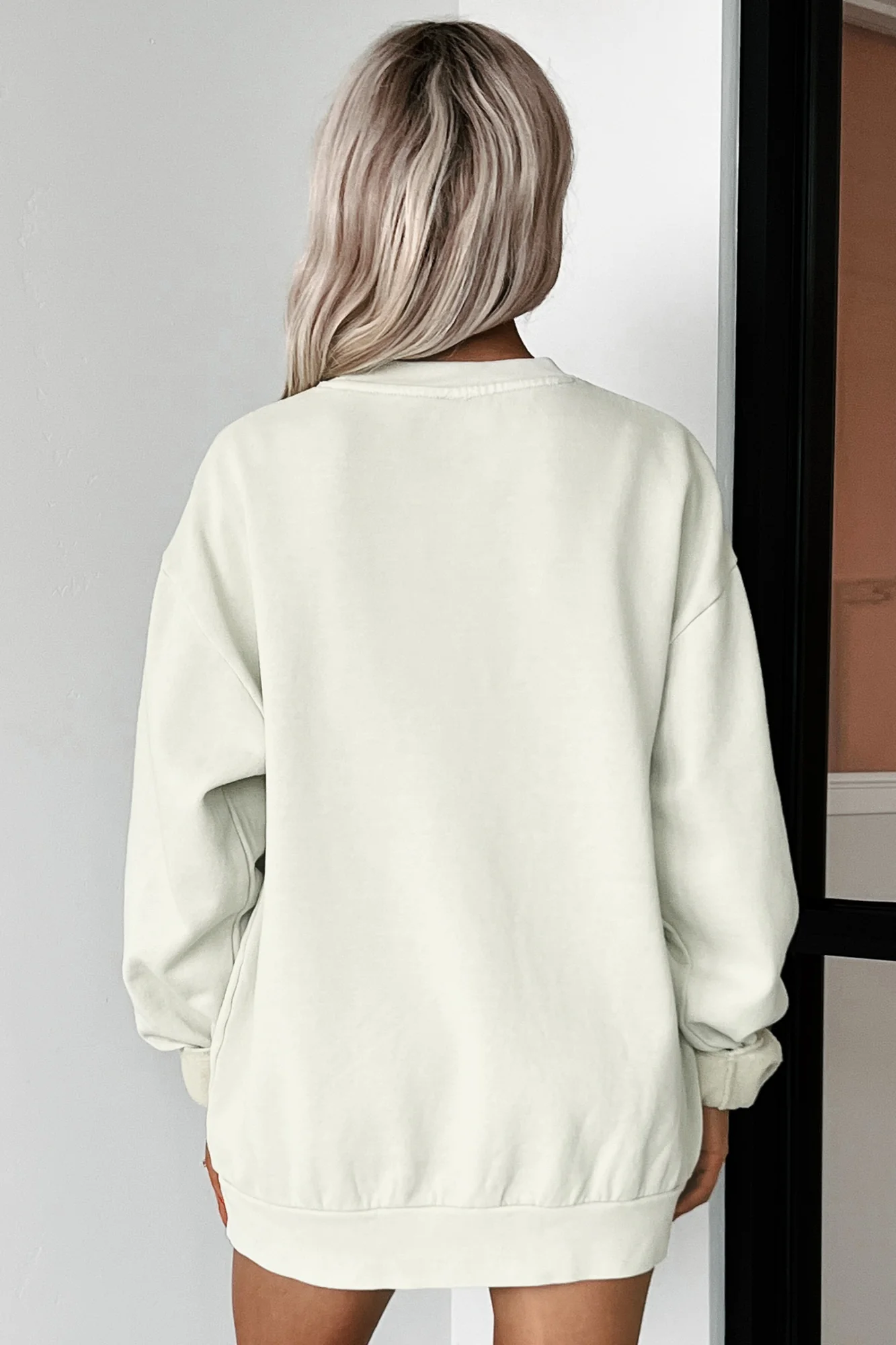 "Still Getting Presents" Graphic Sweatshirt (Pale Sage) - Image 3