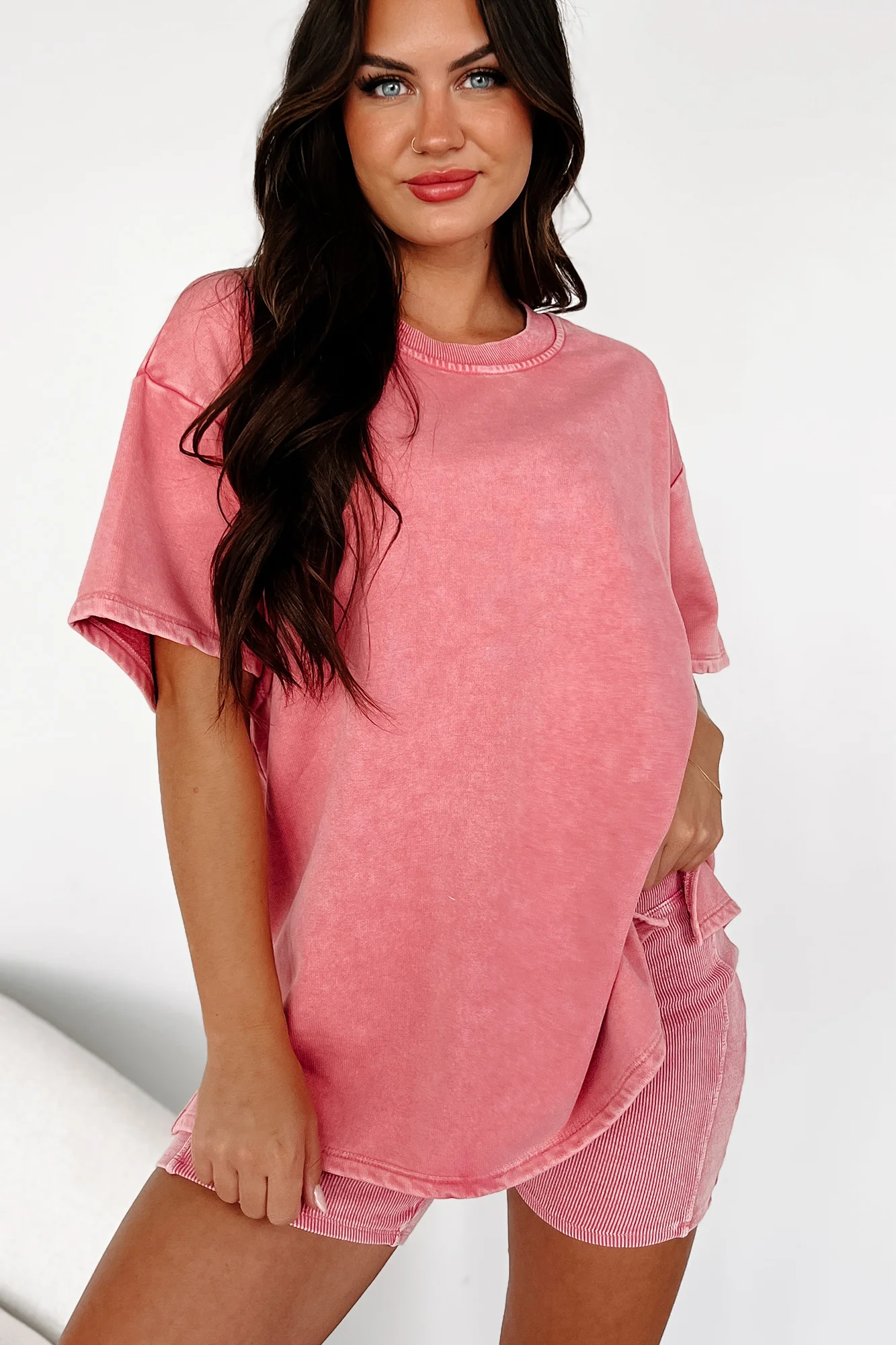 Subtle Comfort Oversized T-Shirt (Pink) - Image 2
