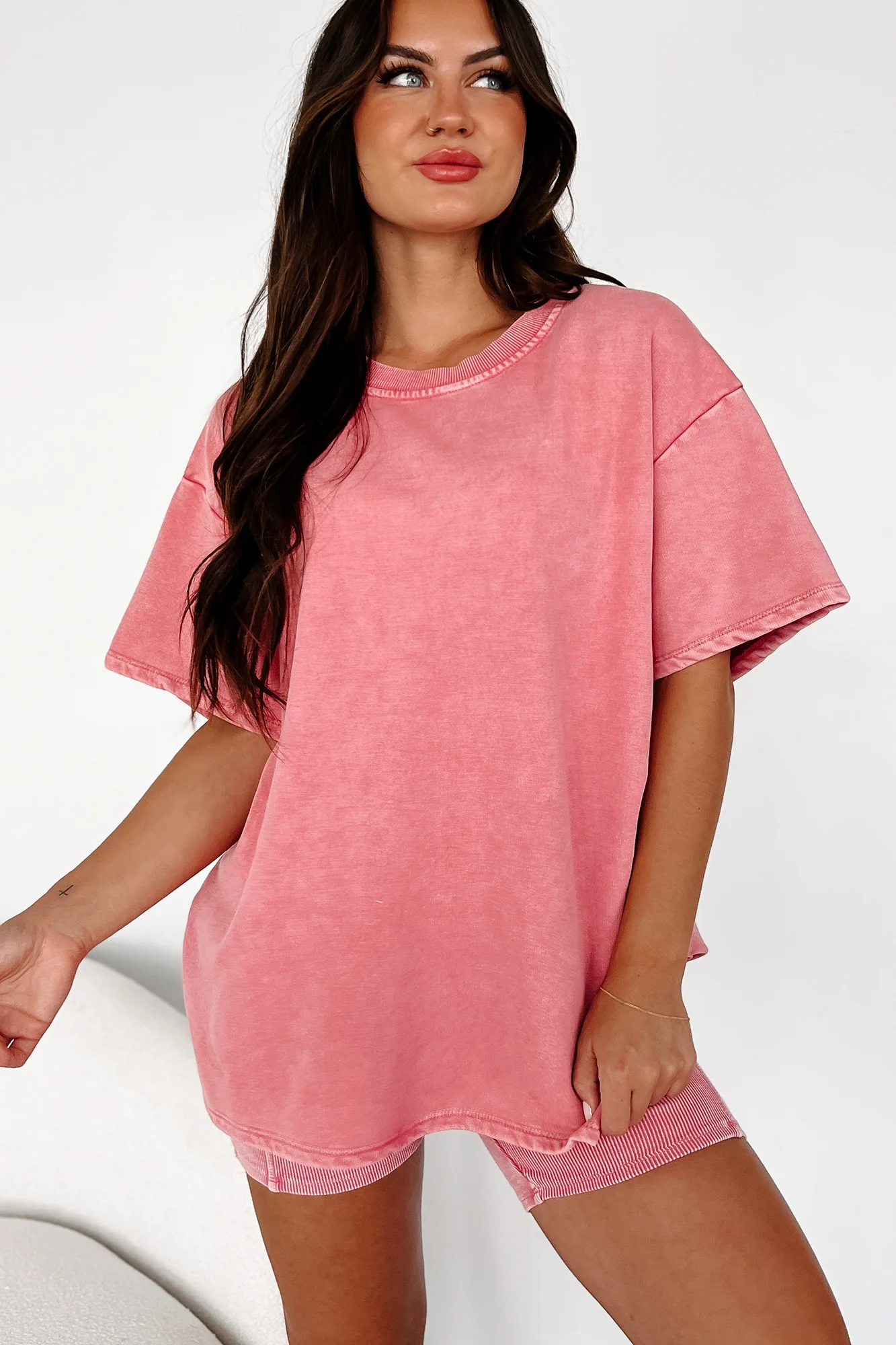 Subtle Comfort Oversized T-Shirt (Pink) - Image 6