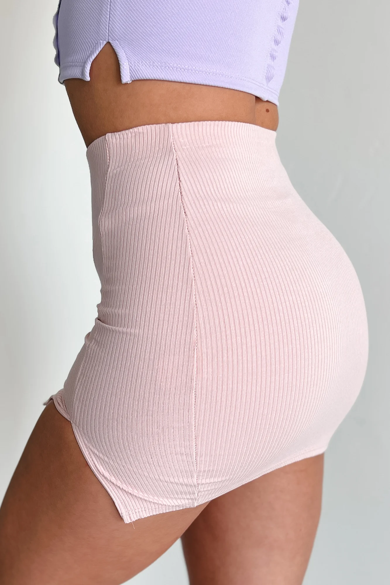 Such A Charmer Ribbed Mini Skirt (Mauve) - Image 6
