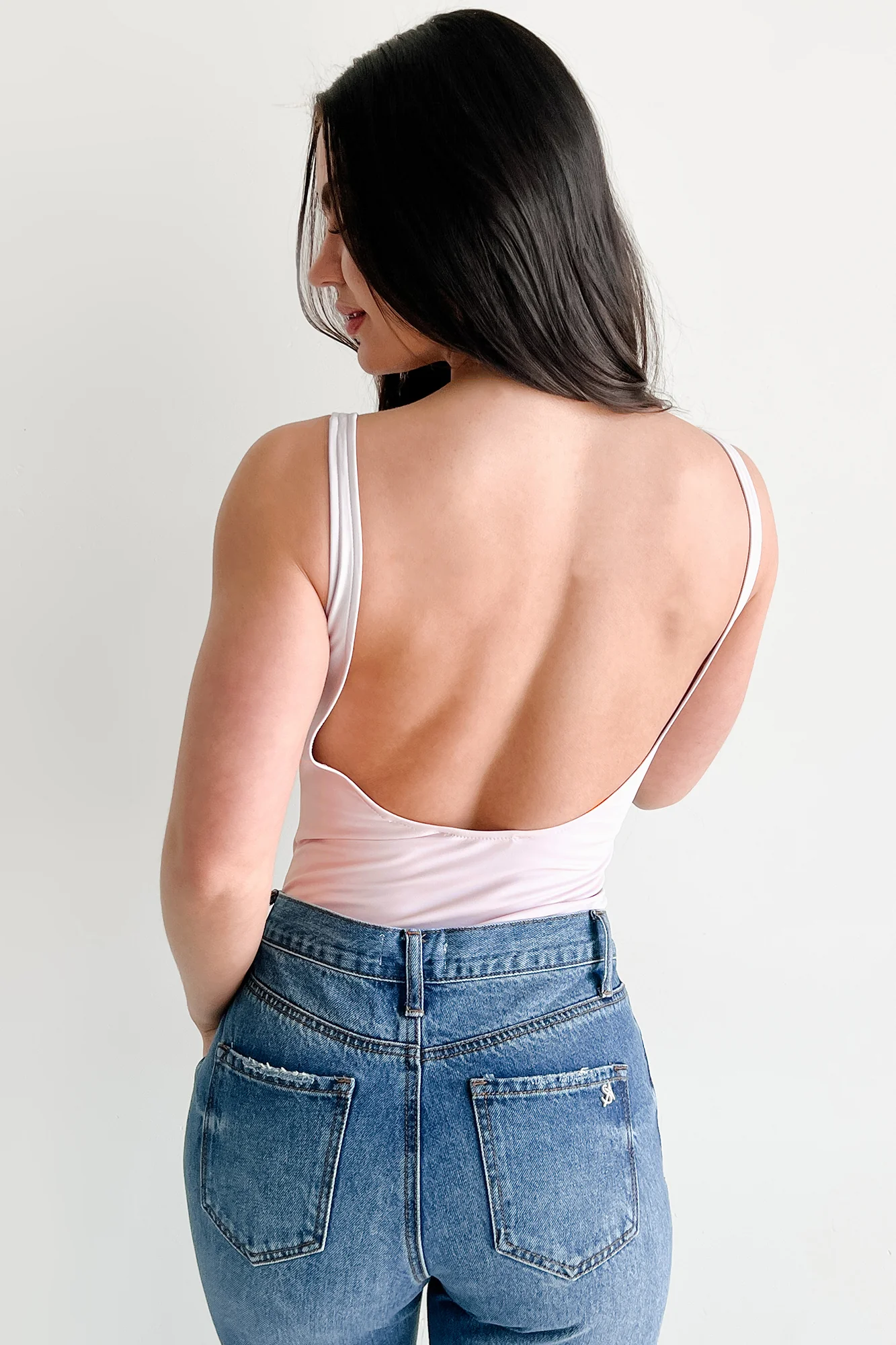 Summer Feels Forever Sleeveless Faux Leather Bodysuit (Lavender) - Image 4